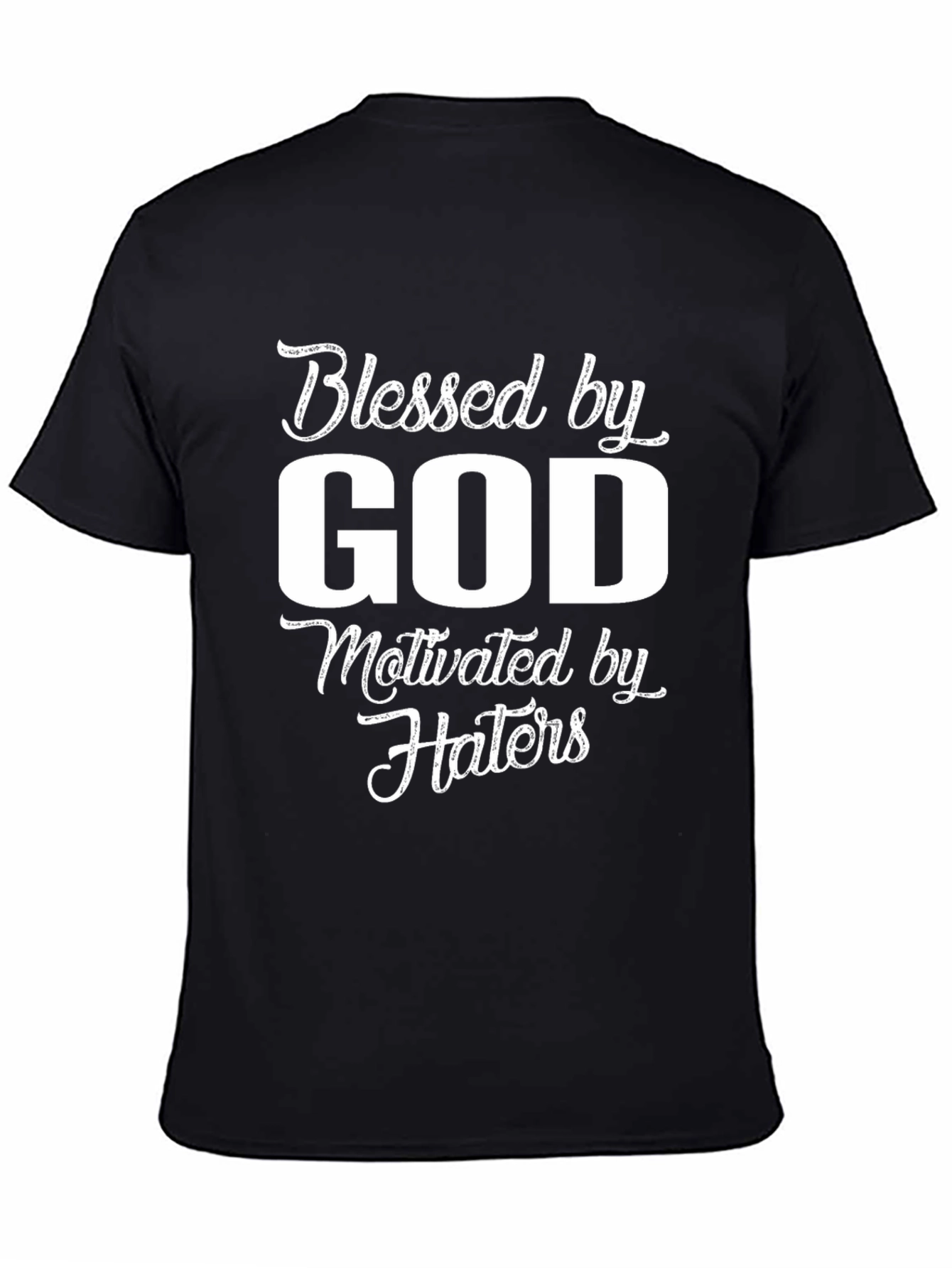 Blessed By God T-Shirt Black Christian Tee