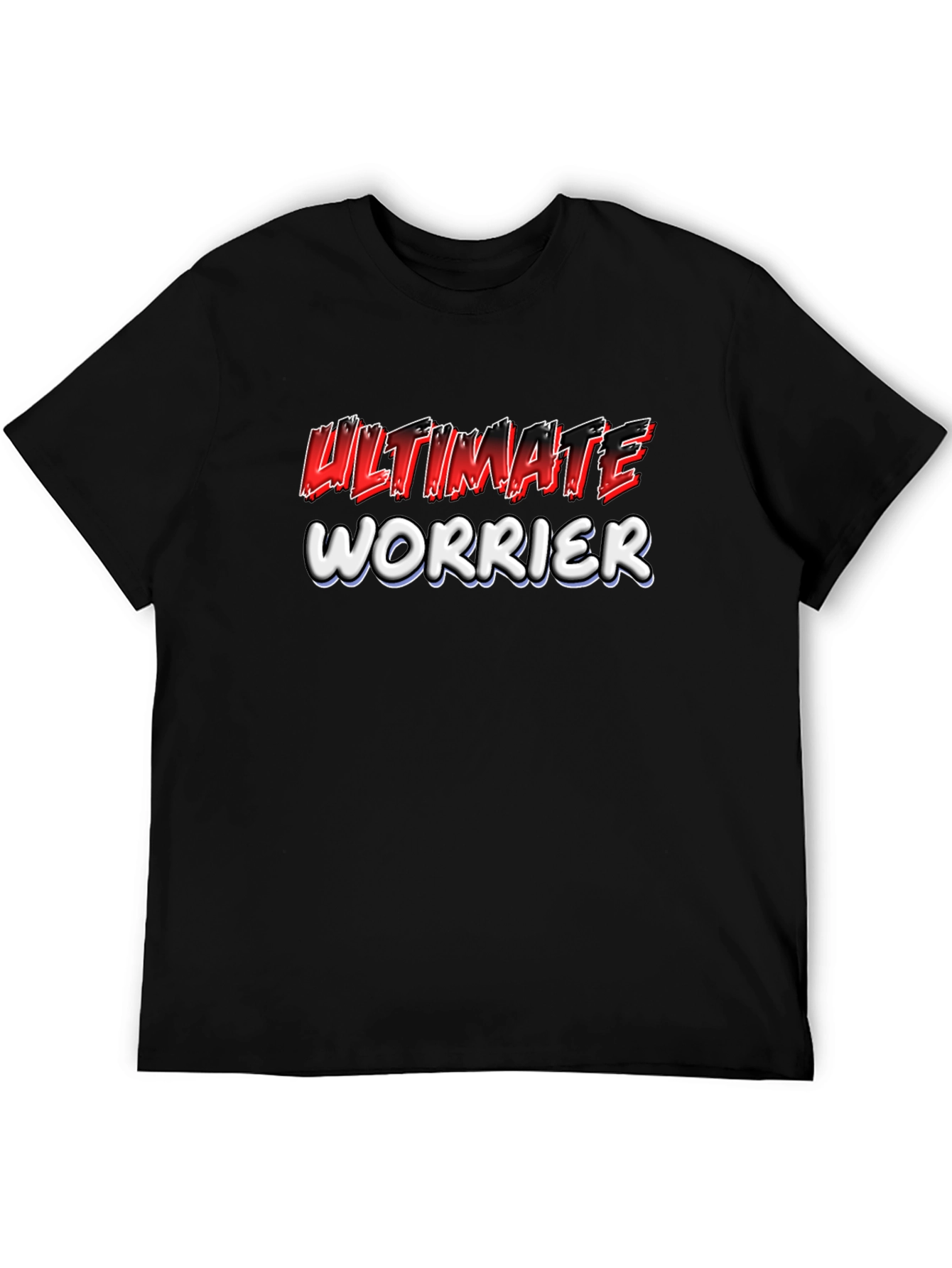 Ultimate Worrier Graphic Print Black T-Shirt