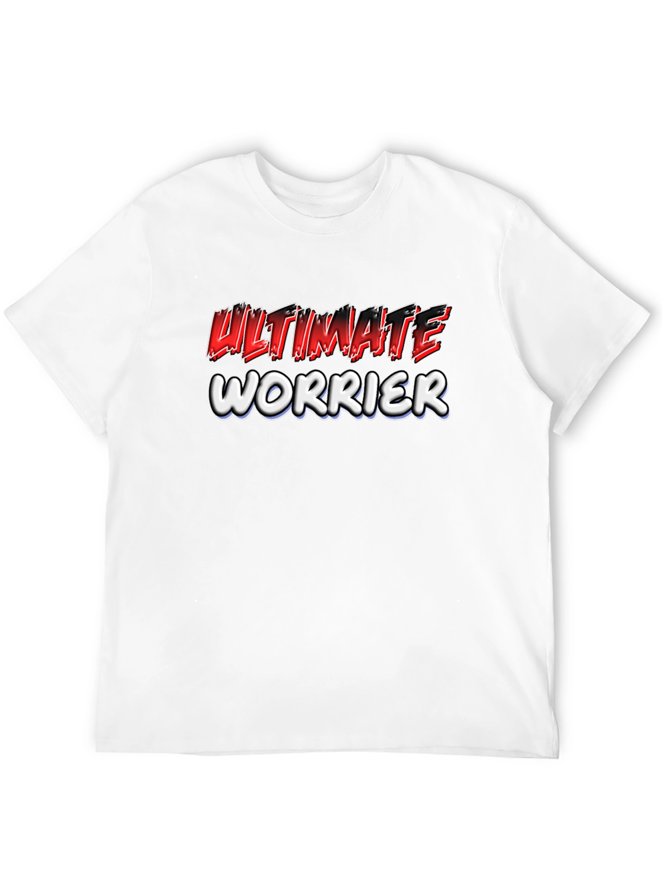 Ultimate Worrier Graphic Print Black T-Shirt