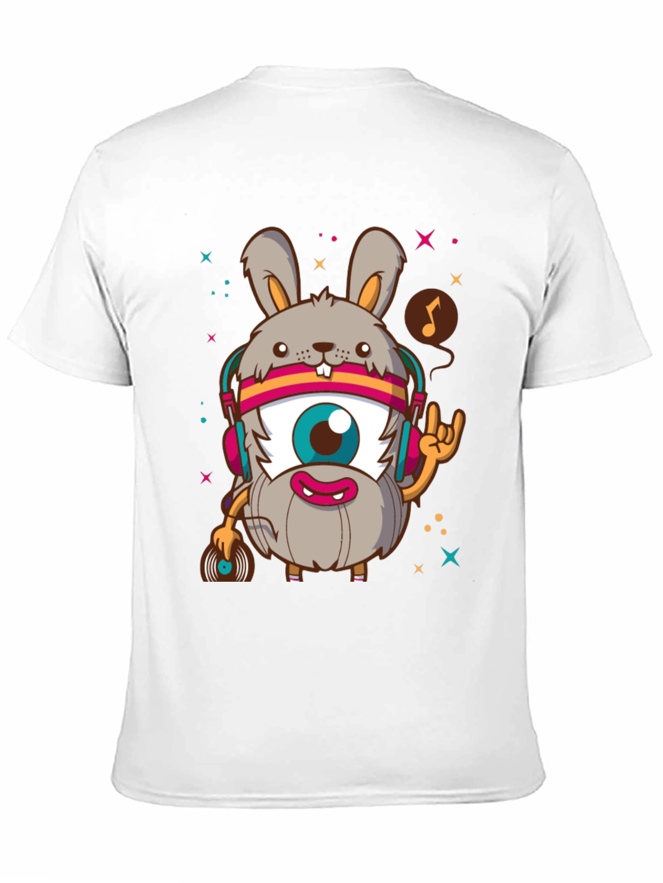 Funky Rabbit DJ Graphic Tee - Rock On!