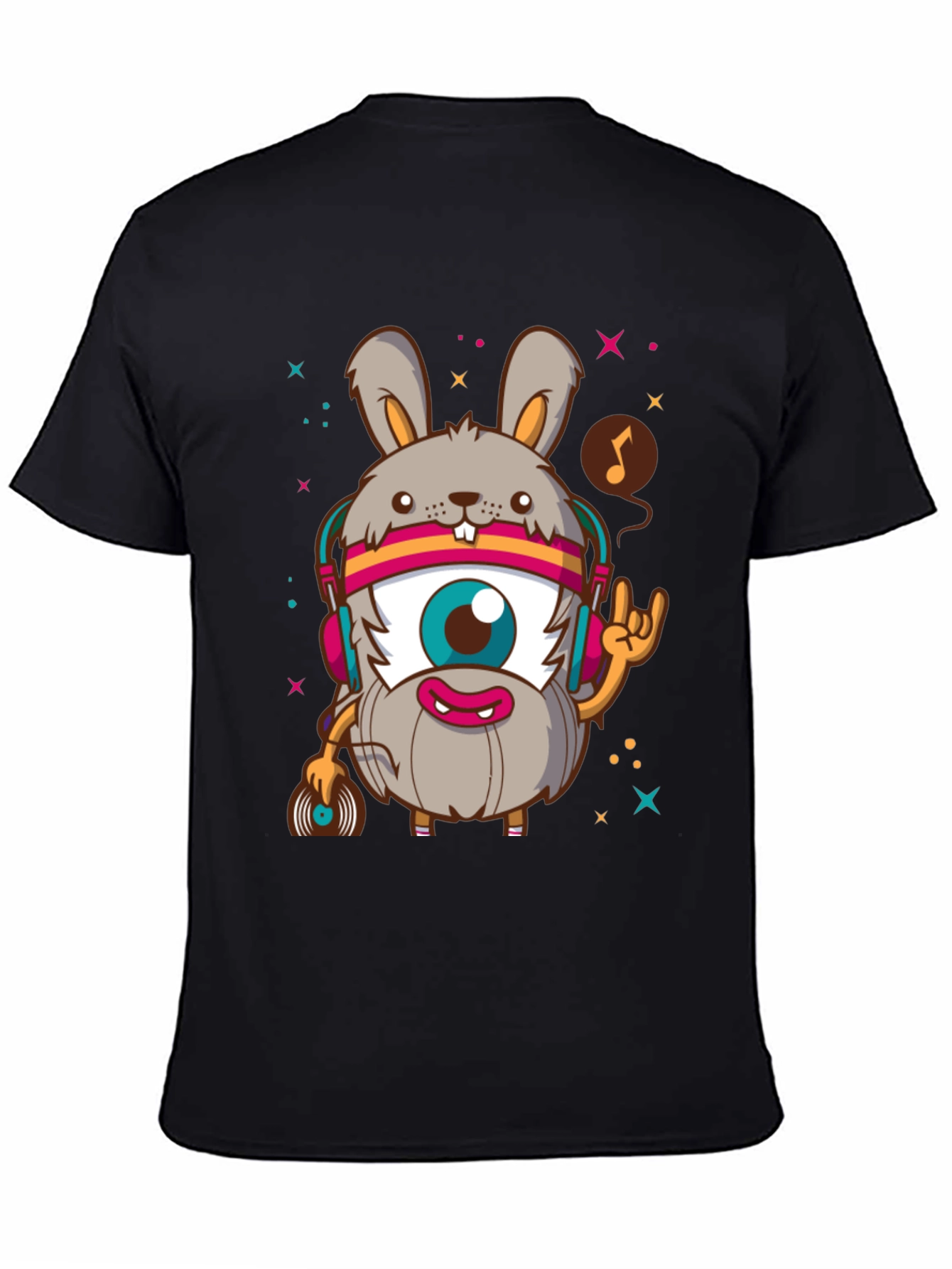 Funky Rabbit DJ Graphic Tee - Rock On!
