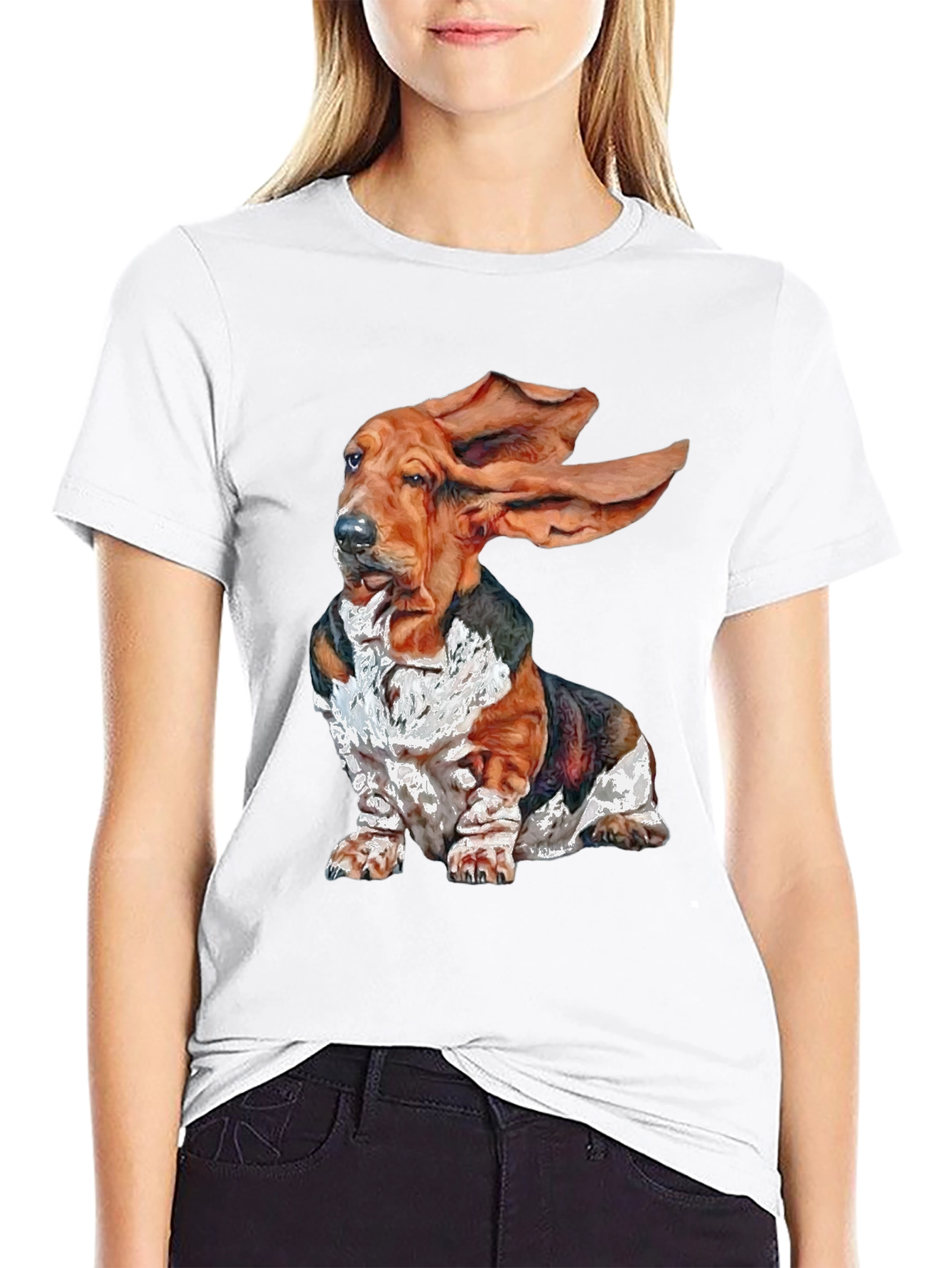 Basset Hound Dog Graphic T-Shirt - Funny Puppy Tee