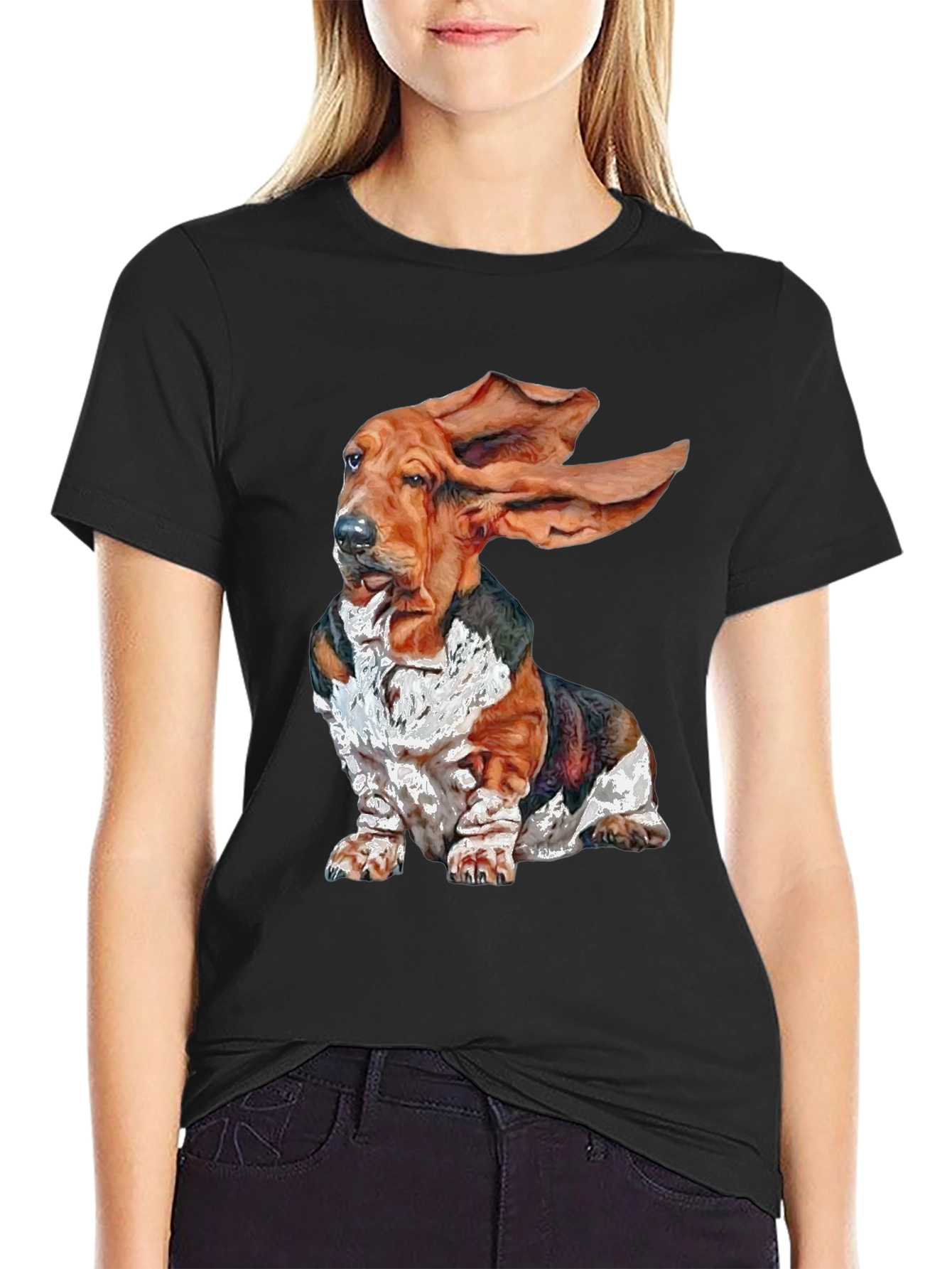 Basset Hound Dog Graphic T-Shirt - Funny Puppy Tee