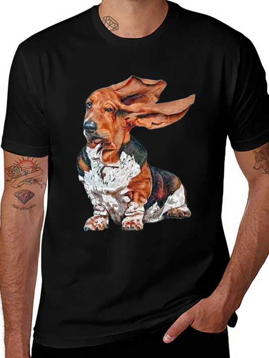 Basset Hound Dog Graphic T-Shirt - Funny Puppy Tee