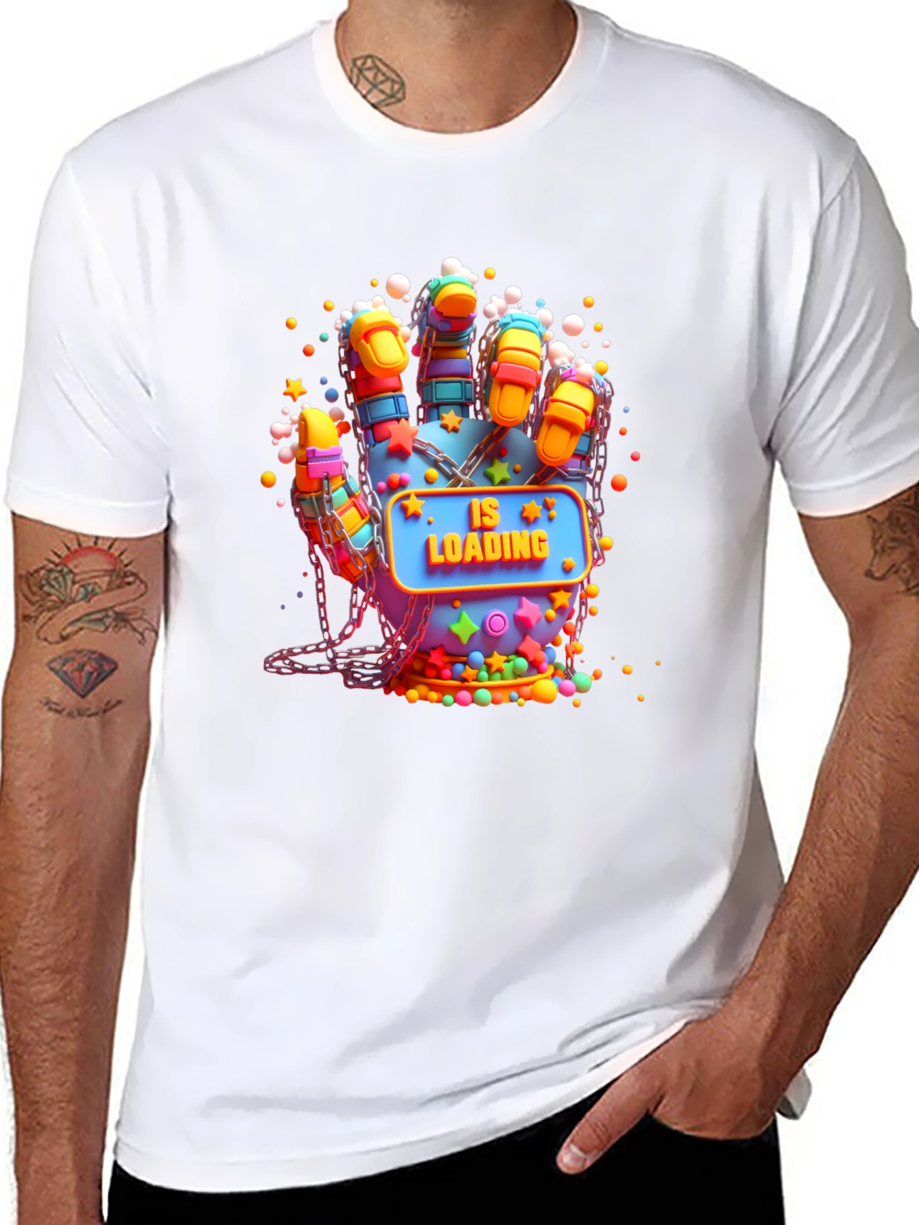 Loading Hand Graphic Tee - Unique Design