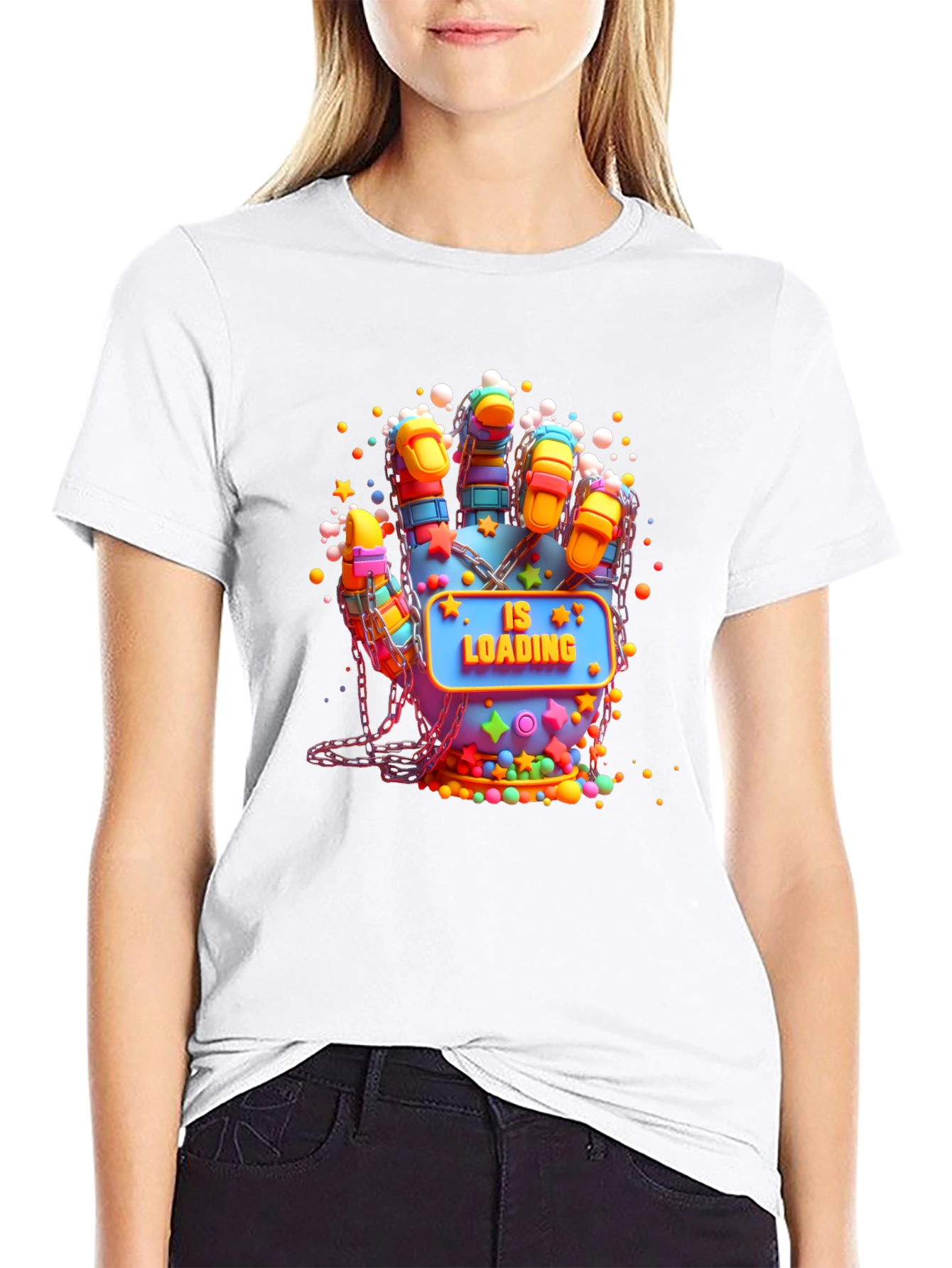 Loading Hand Graphic Tee - Unique Design