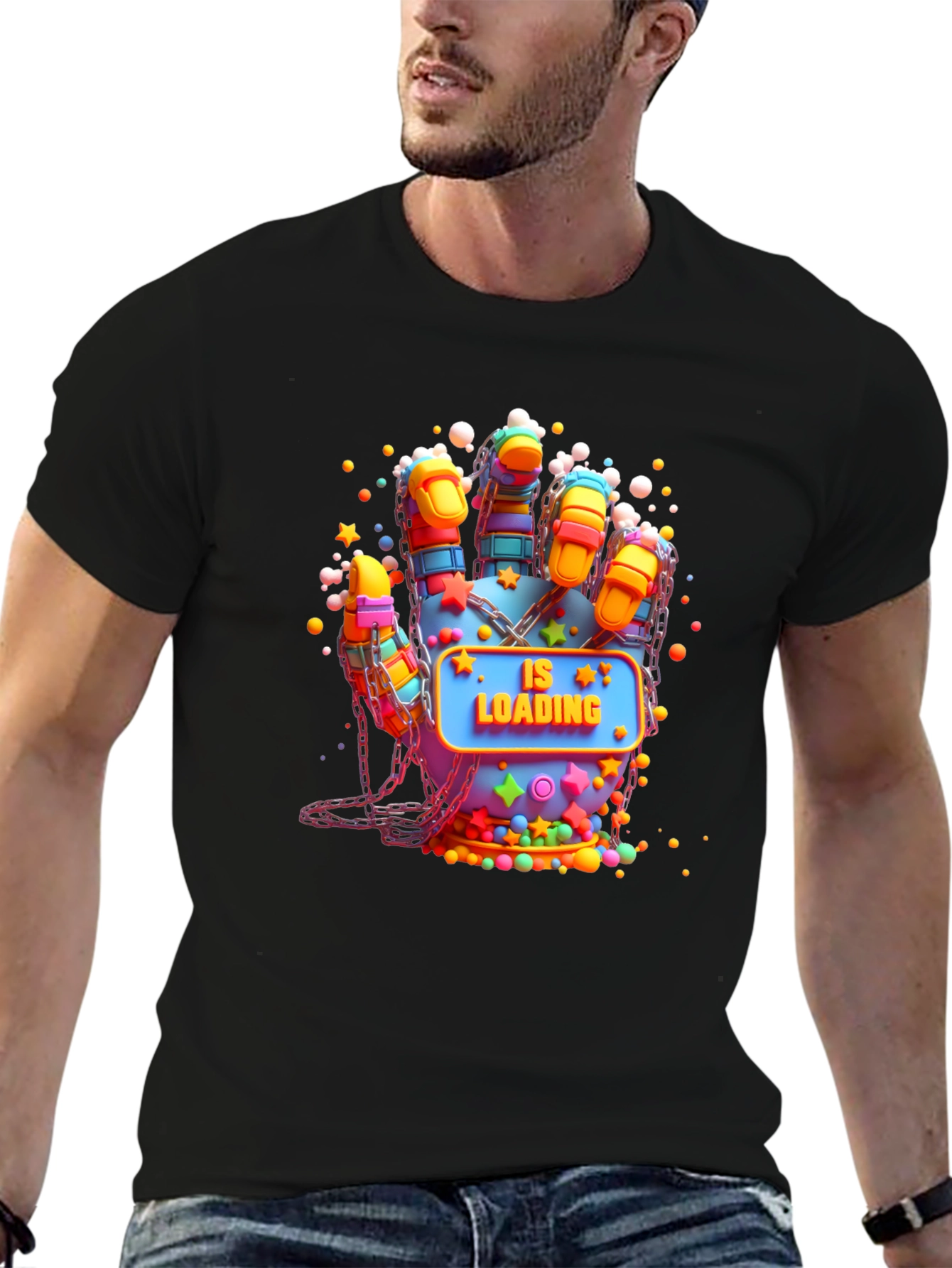 Loading Hand Graphic Tee - Unique Design