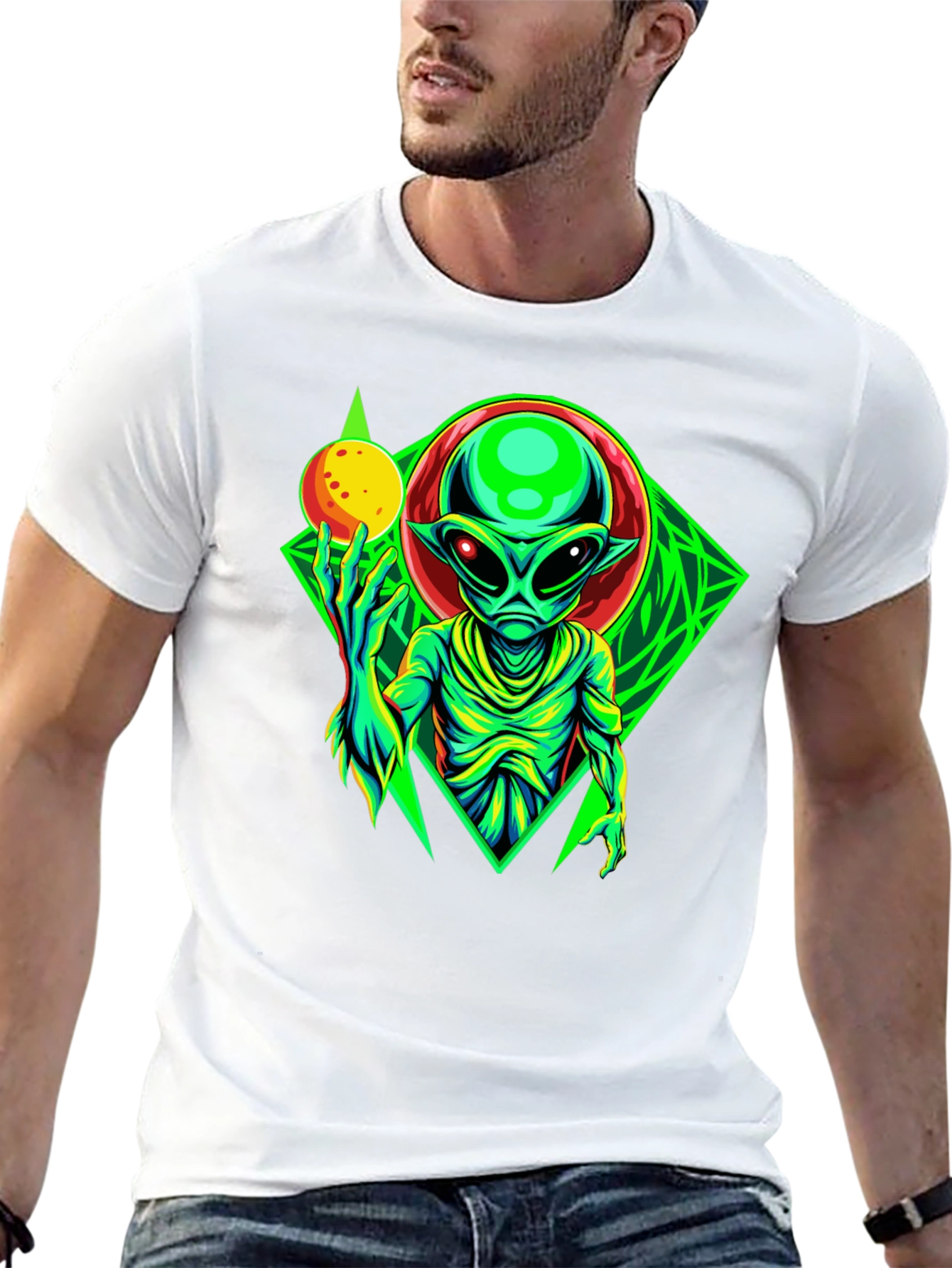 Alien Graphic Tee - Mens Black T-Shirt