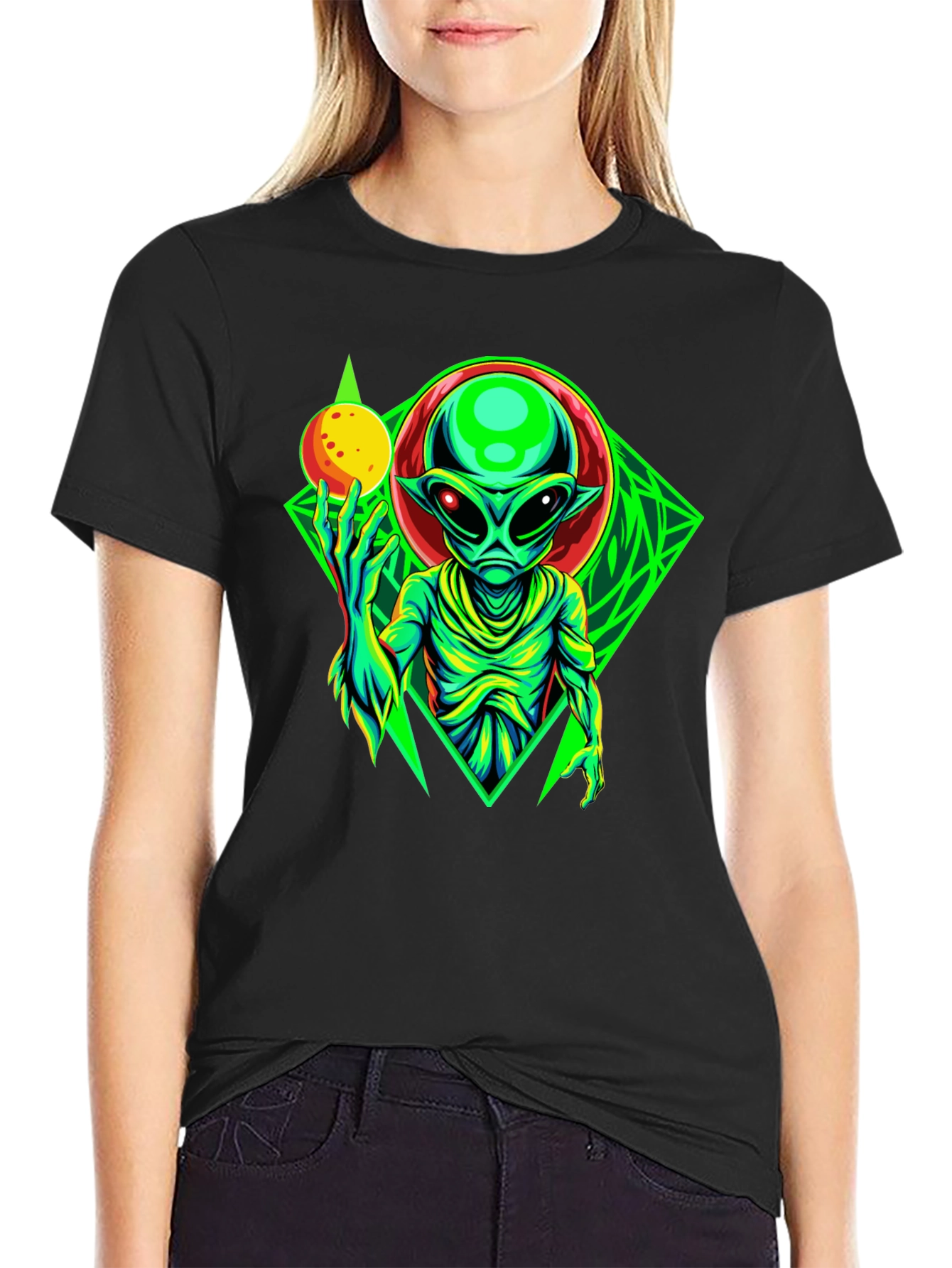 Alien Graphic Tee - Mens Black T-Shirt