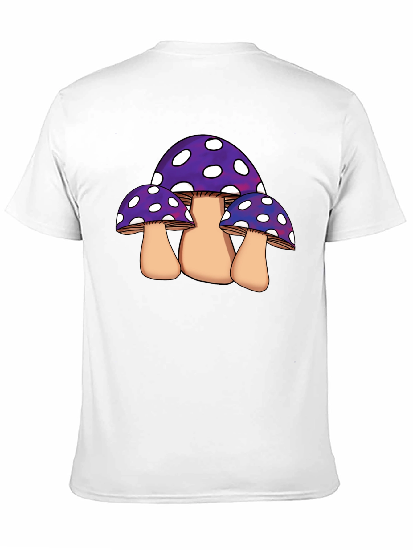 Funky Mushroom Graphic Tee - Black Cotton Blend