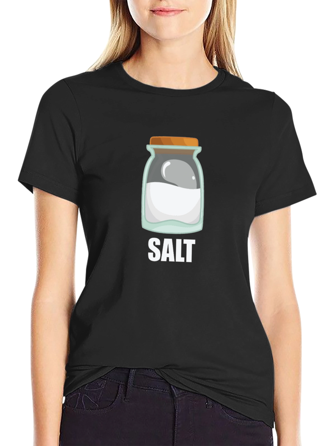 Salt Jar Graphic Tee - Black Cotton Casual Shirt