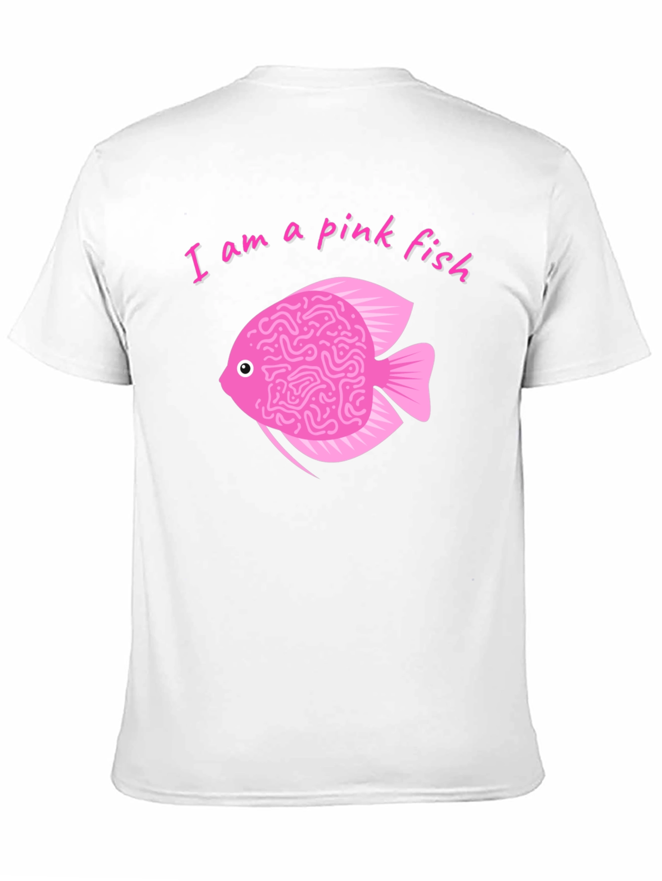 Pink Fish Brain T-Shirt - Quirky Graphic Tee