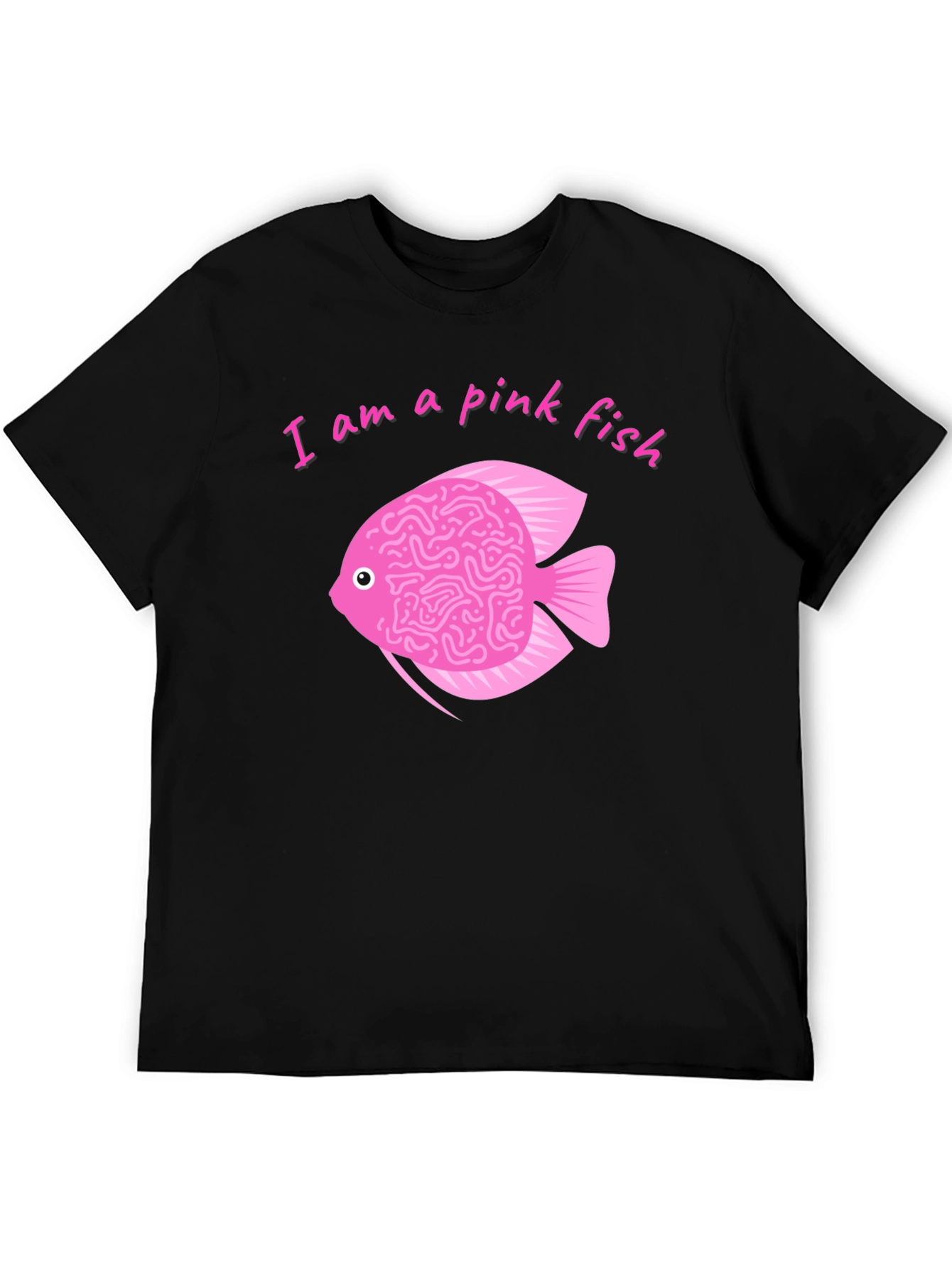Pink Fish Brain T-Shirt - Quirky Graphic Tee