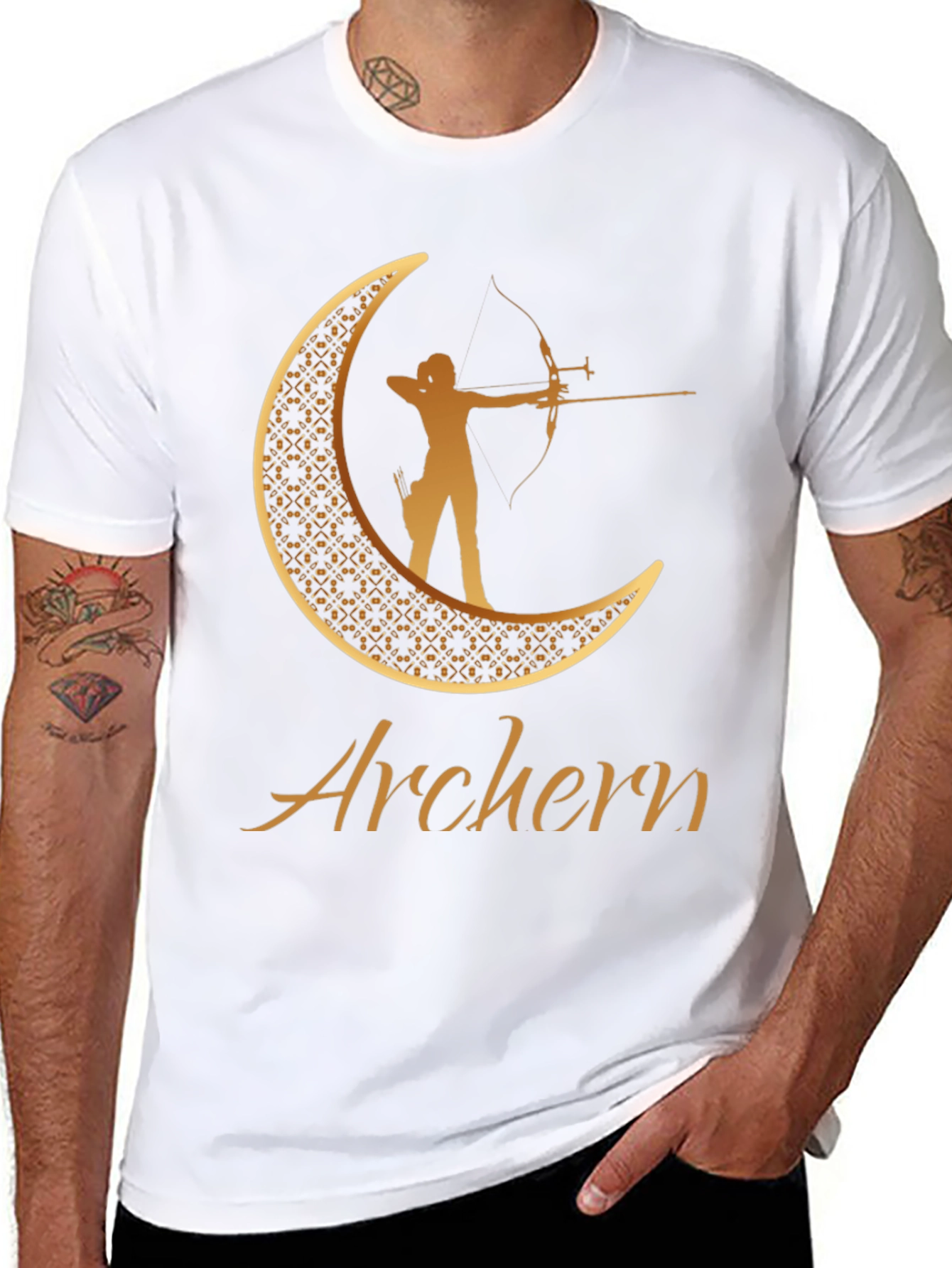 Archer Moon Graphic Tee - Golden Design