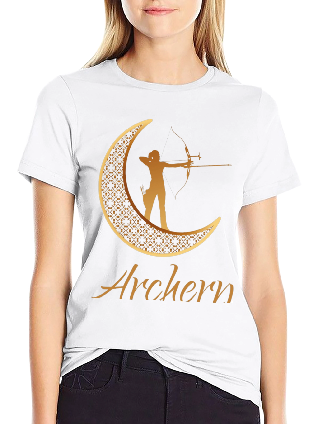 Archer Moon Graphic Tee - Golden Design