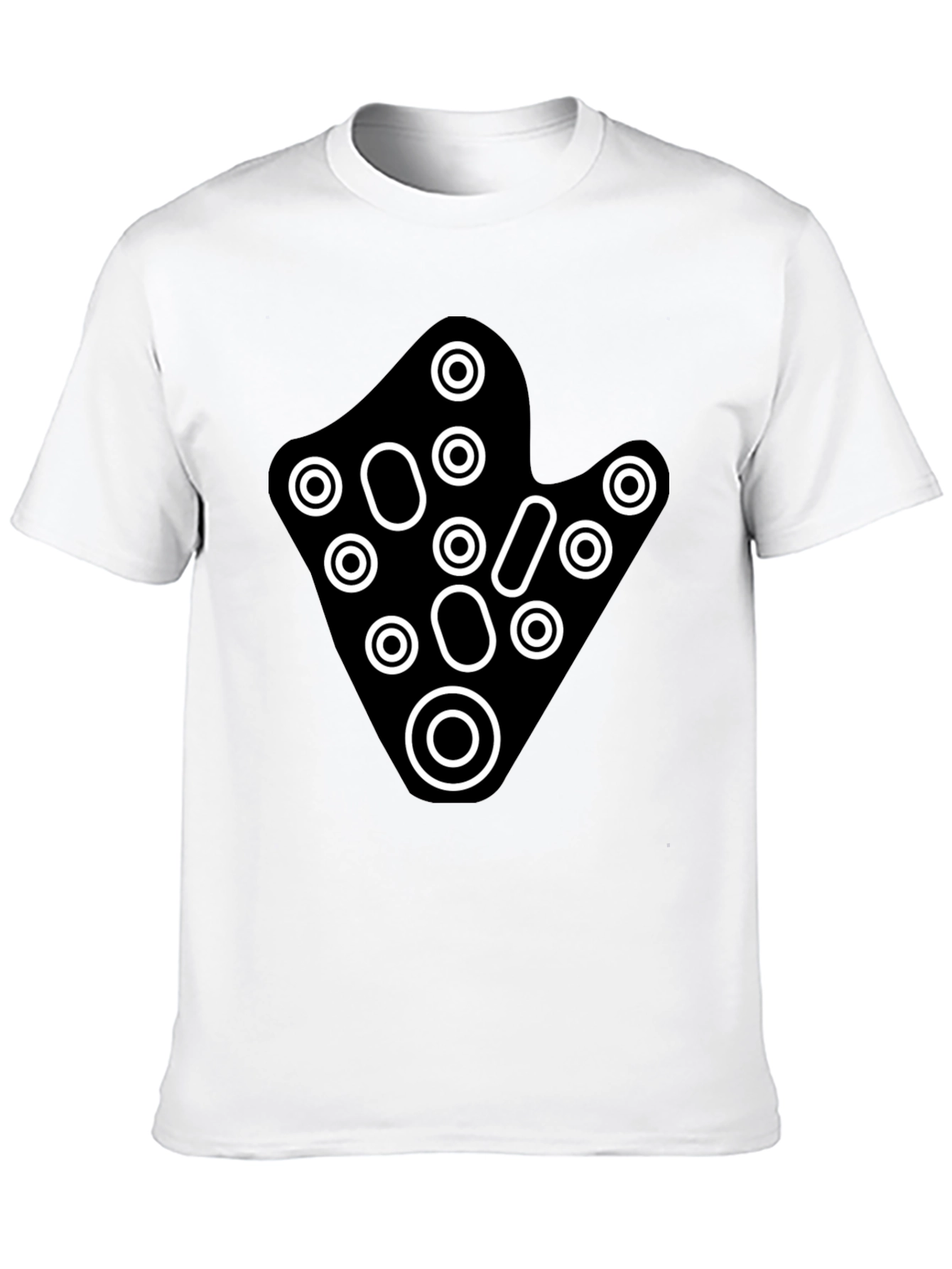 Abstract Circle Graphic Black T-Shirt