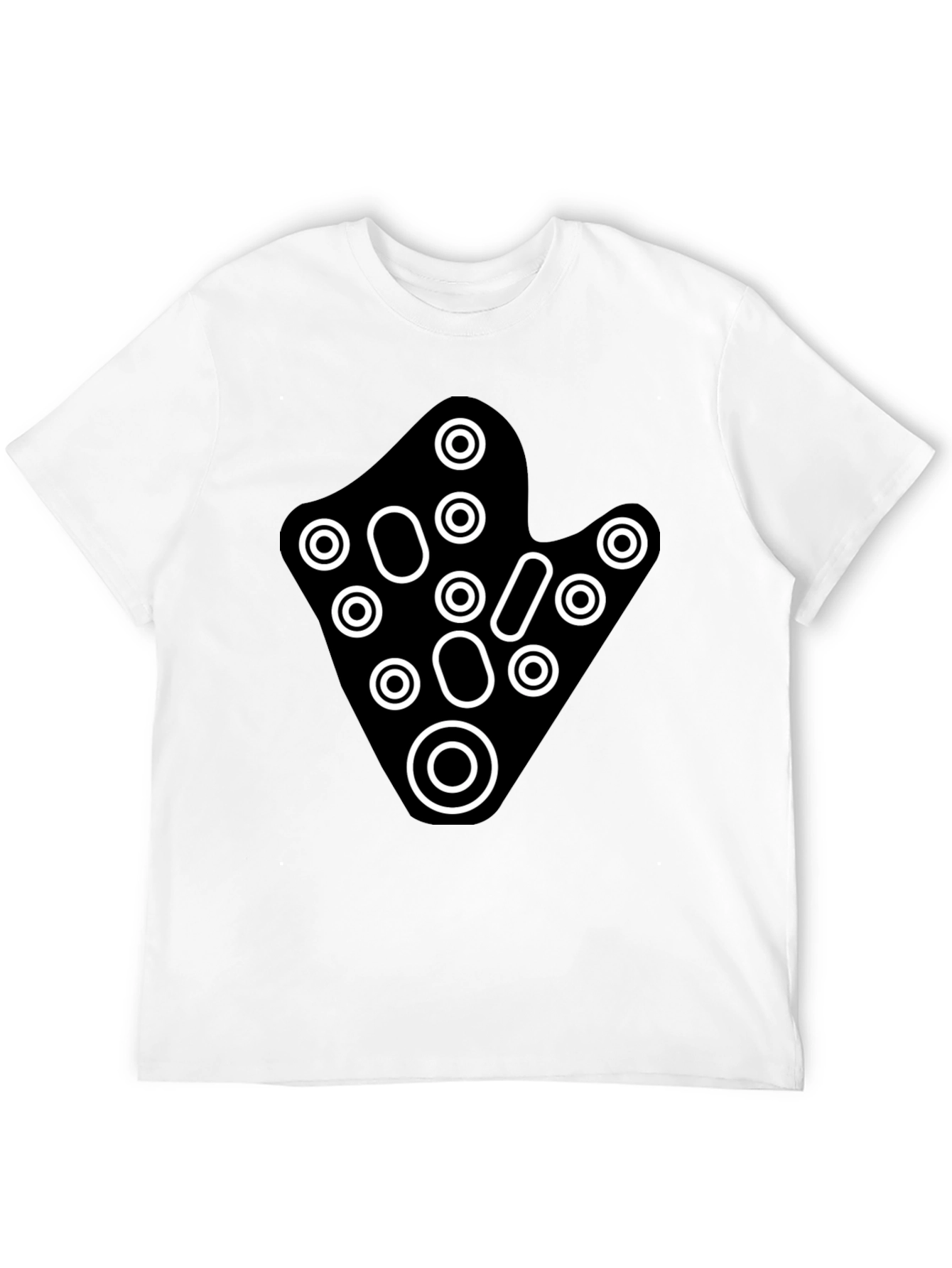 Abstract Circle Graphic Black T-Shirt