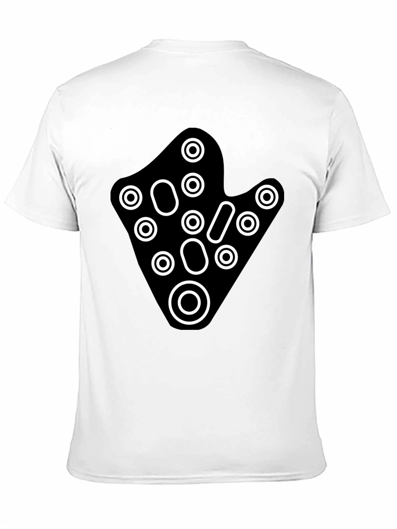 Abstract Circle Graphic Black T-Shirt