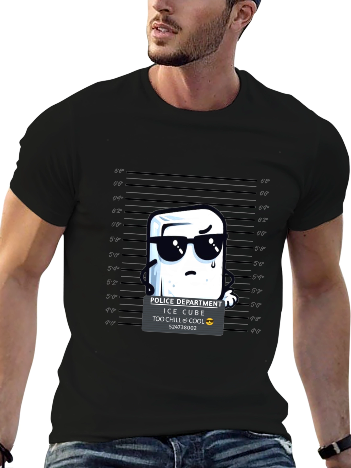 Cool Ice Cube Mugshot Graphic T-Shirt