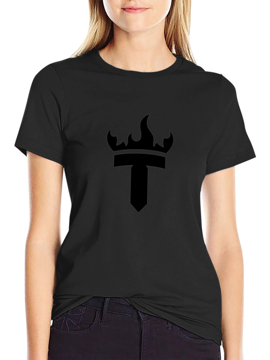 Black Tee with Crown & Torch Graphic