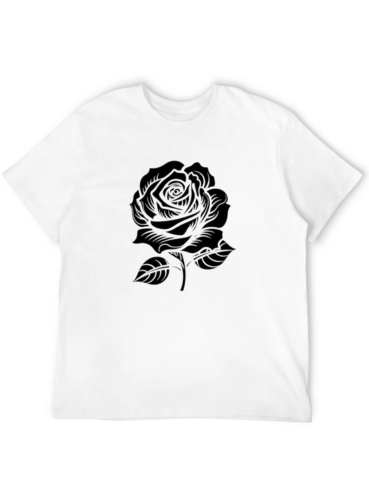 Black Rose Graphic Tee - Mens Casual Shirt