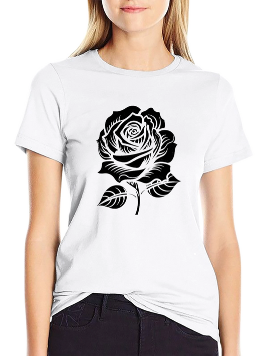 Black Rose Graphic Tee - Mens Casual Shirt