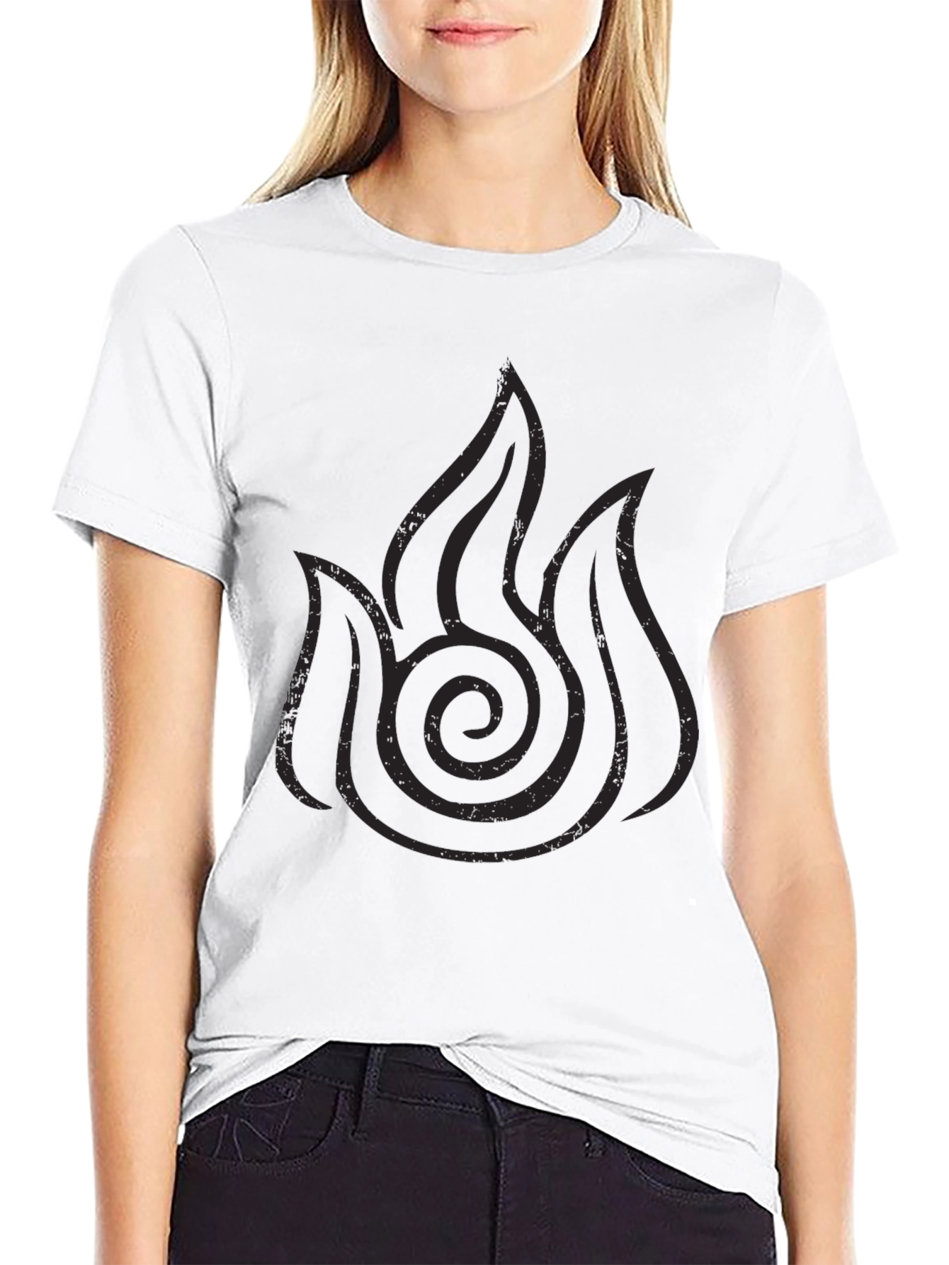 Fire Nation Symbol Black T-Shirt