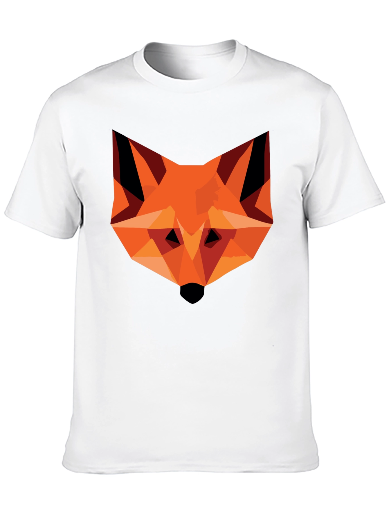 Geometric Fox Graphic Tee - Modern Art T-Shirt