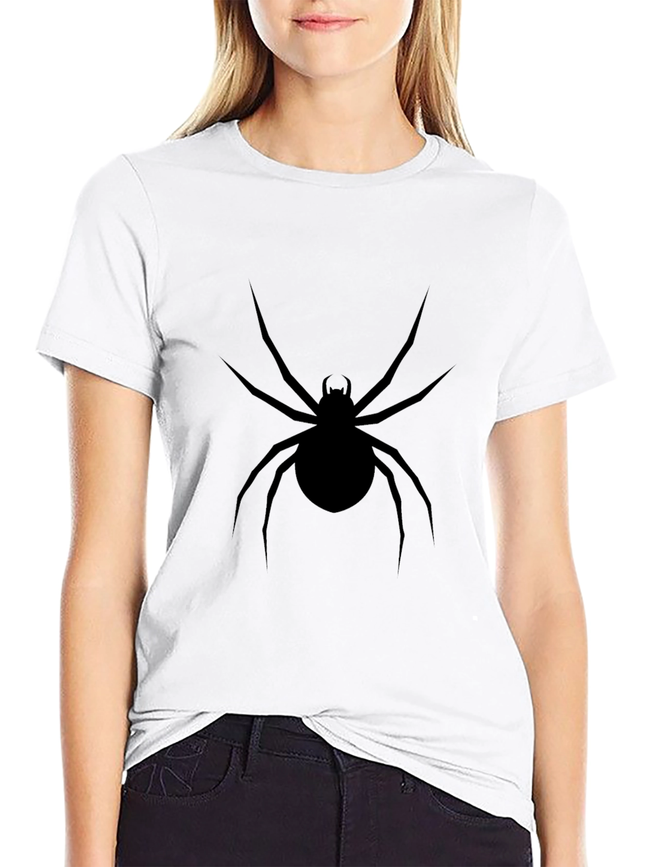 Black Spider Graphic Tee - Mens Casual Style