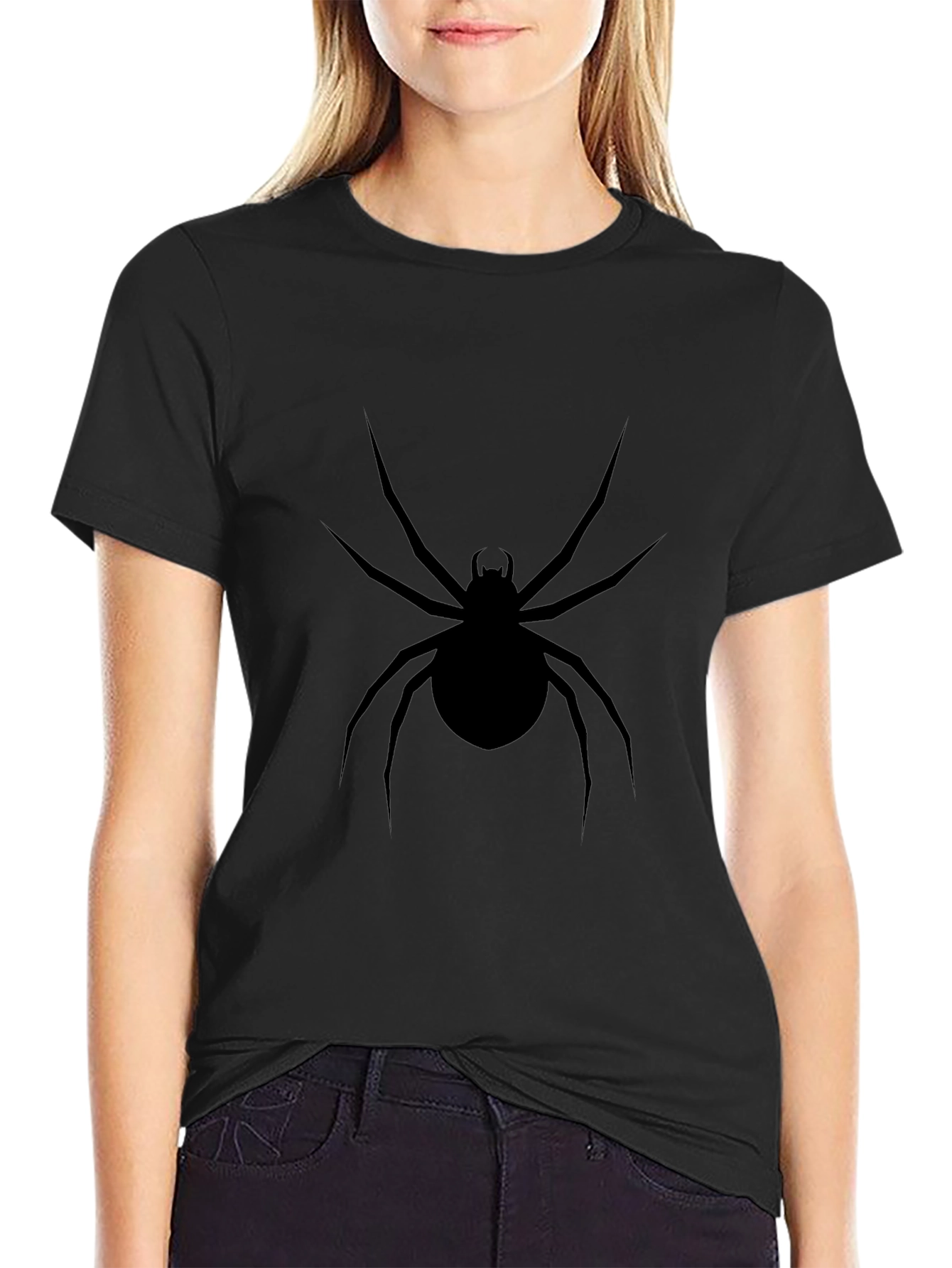 Black Spider Graphic Tee - Mens Casual Style