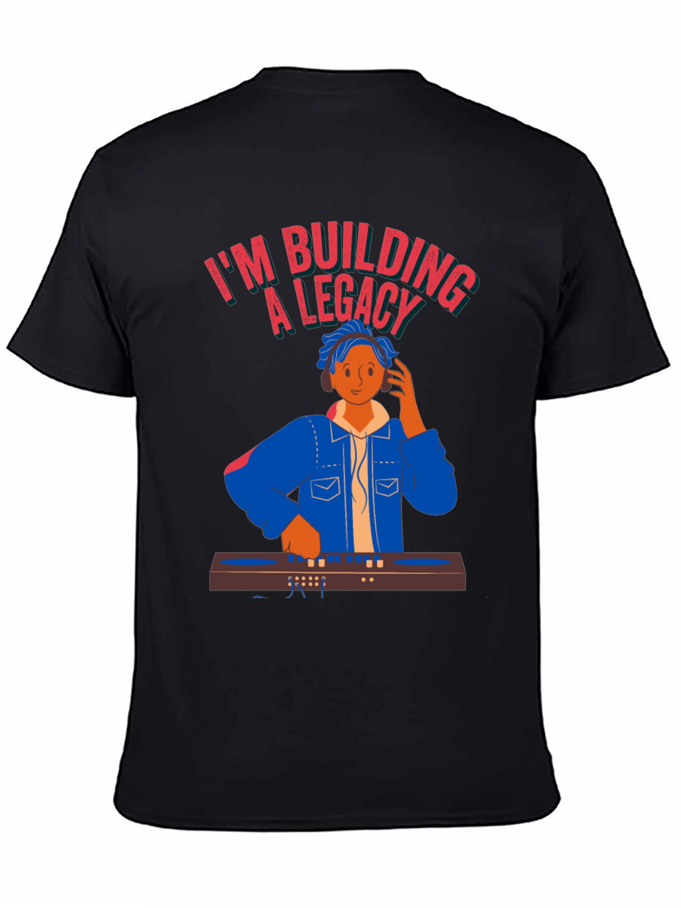 DJ Legacy Black T-Shirt - Music Producer Graphic Tee