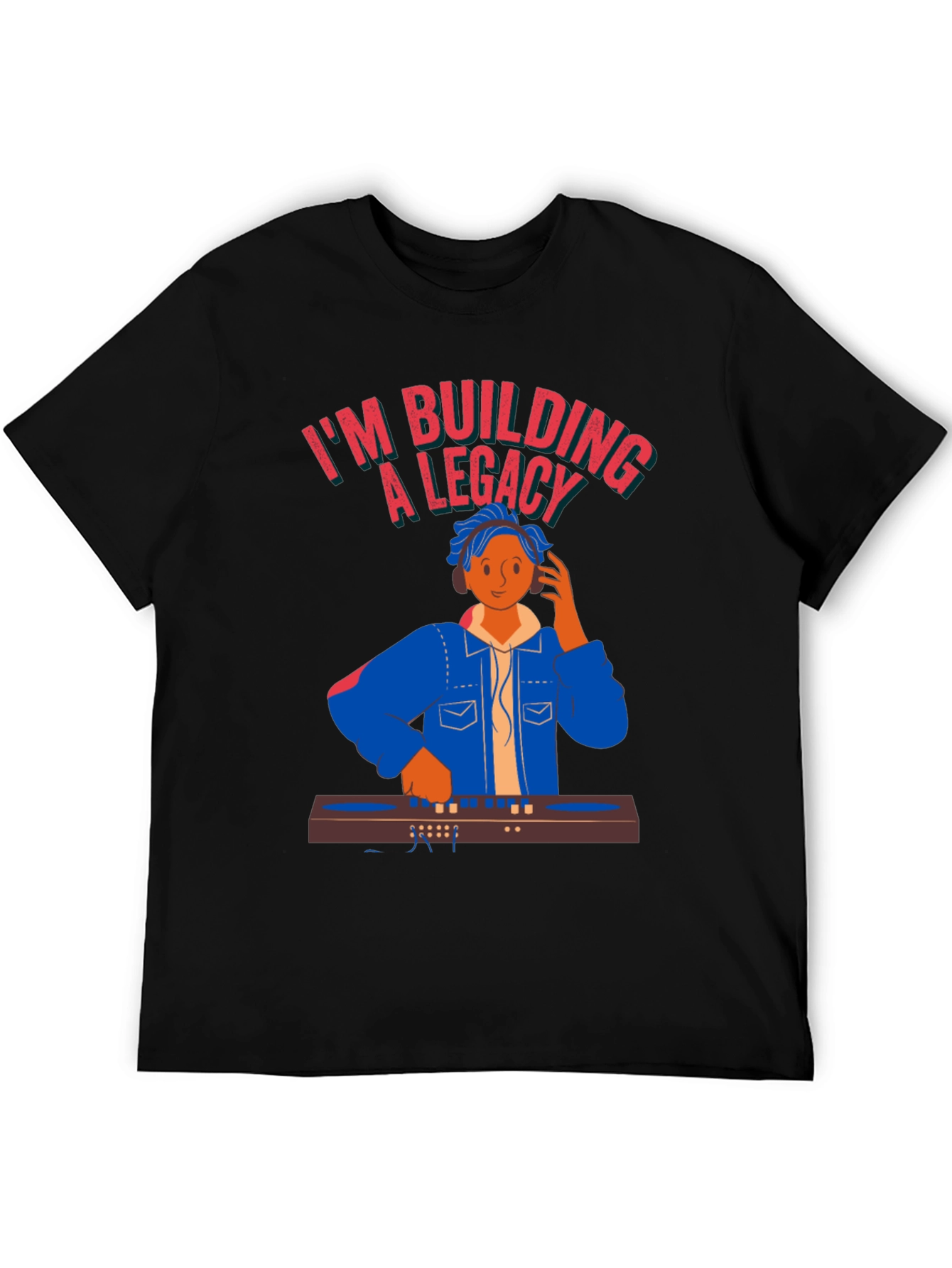 DJ Legacy Black T-Shirt - Music Producer Graphic Tee