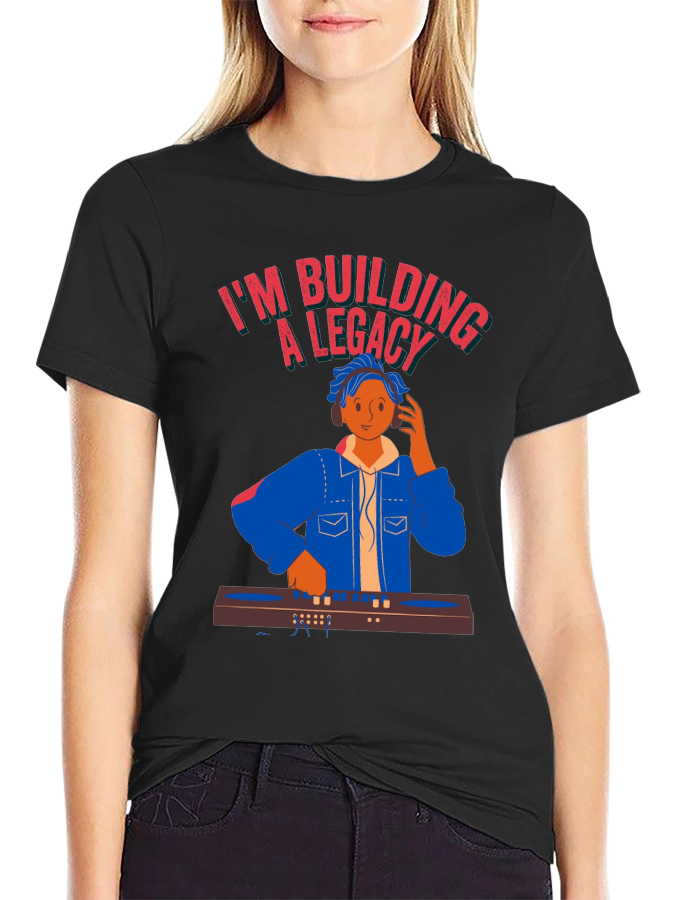 DJ Legacy Black T-Shirt - Music Producer Graphic Tee