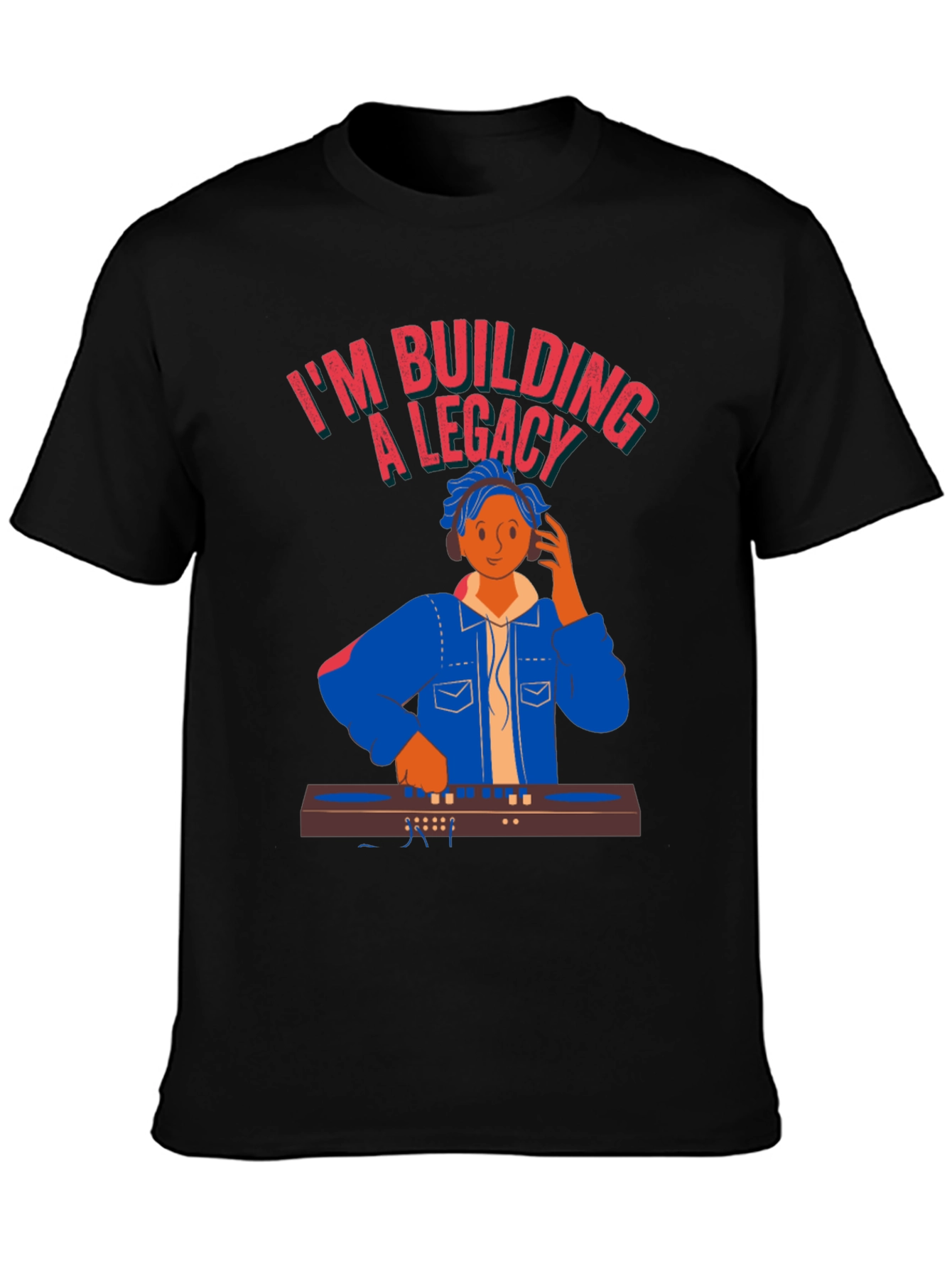 DJ Legacy Black T-Shirt - Music Producer Graphic Tee