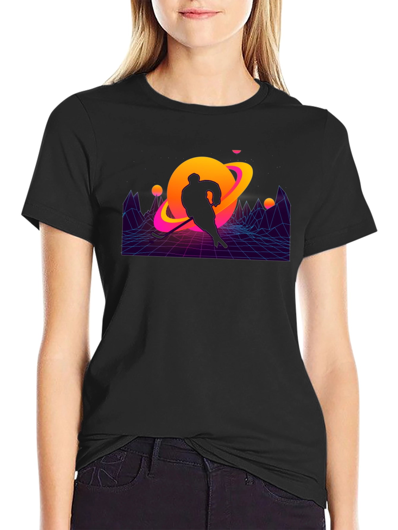 Retro Hockey Player T-Shirt
