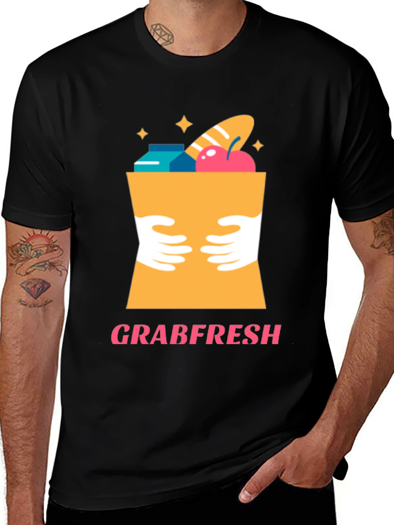 GrabFresh Graphic Tee - Black