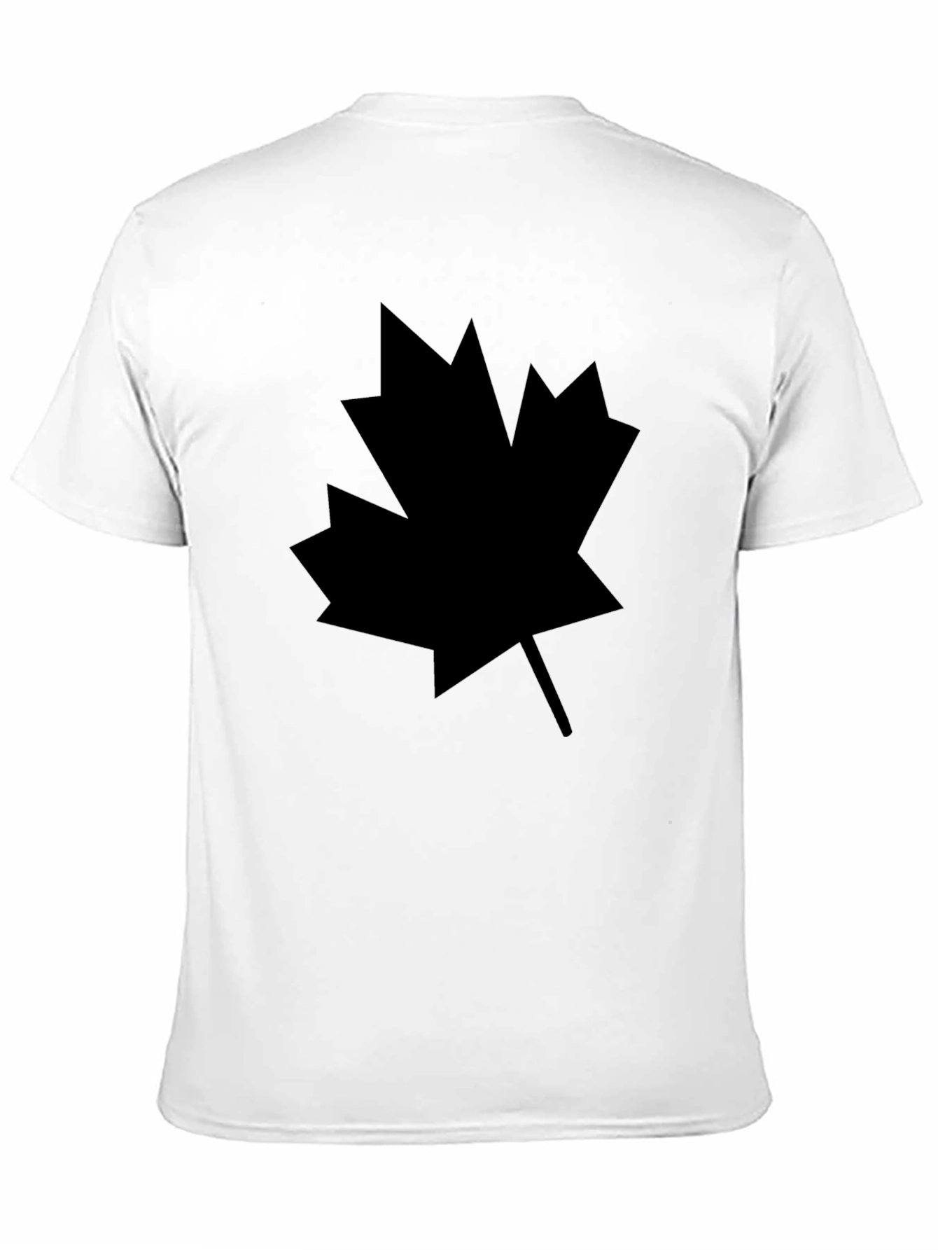 Black Maple Leaf Graphic Tee - Casual Style