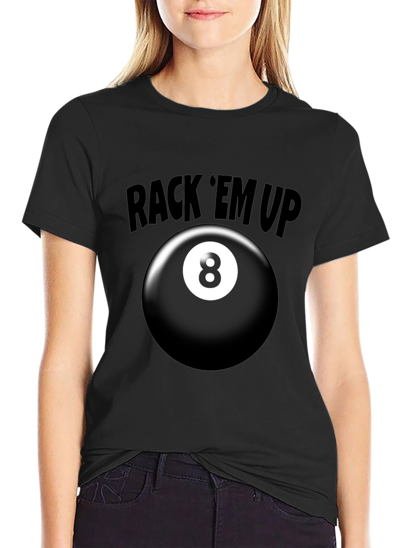 Rack Em Up 8 Ball Graphic T-Shirt