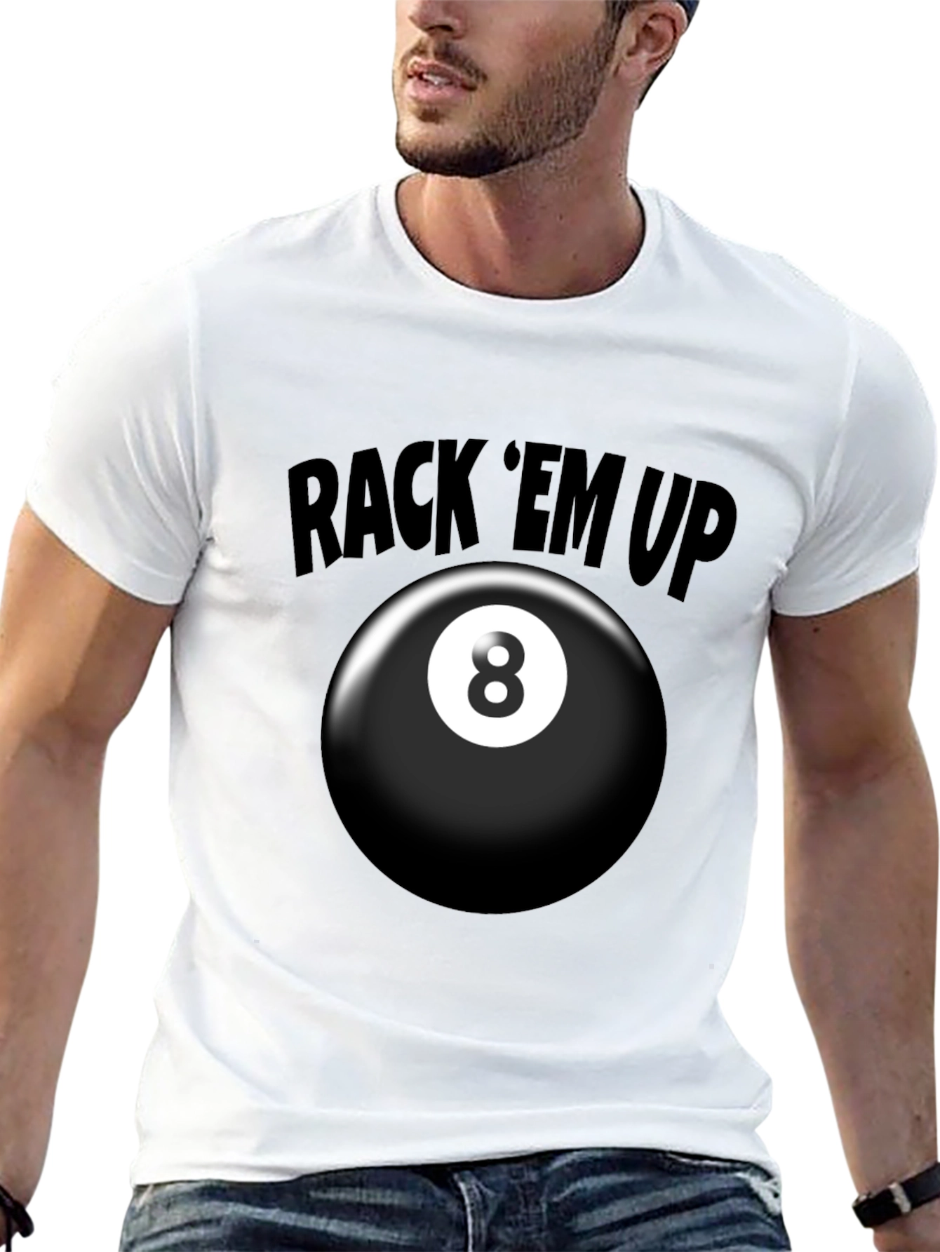 Rack Em Up 8 Ball Graphic T-Shirt