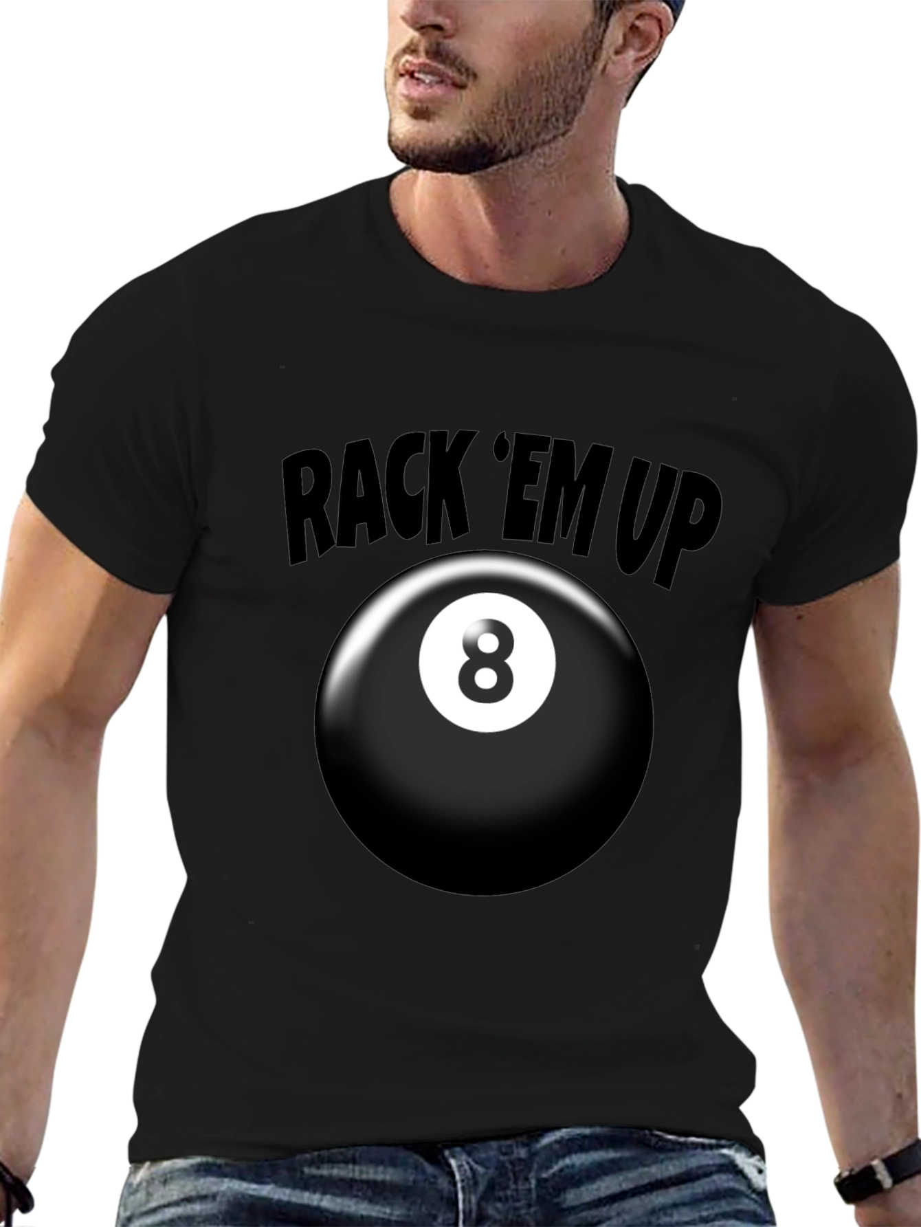 Rack Em Up 8 Ball Graphic T-Shirt