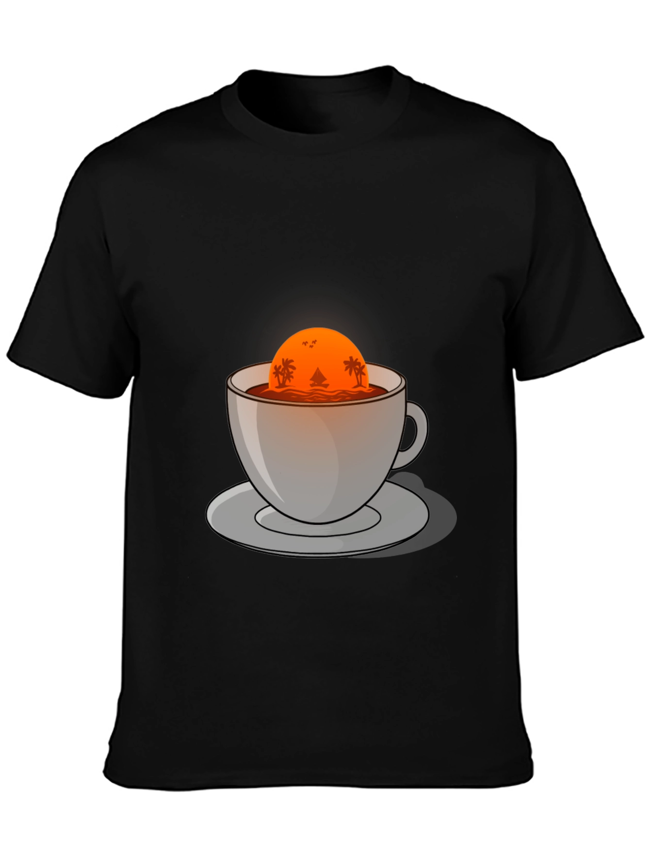 Sunset Coffee Graphic Tee - Island Vibes
