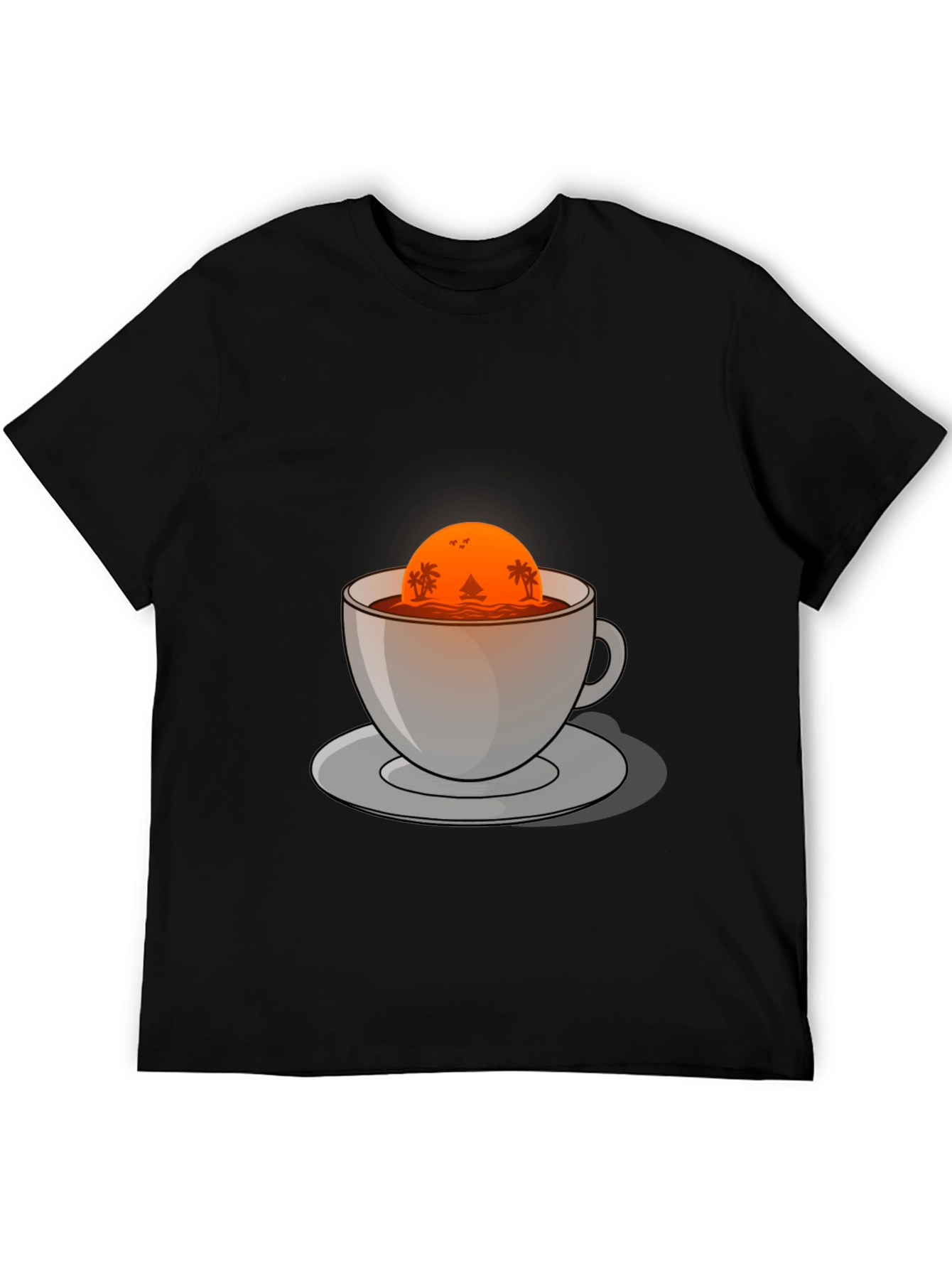 Sunset Coffee Graphic Tee - Island Vibes
