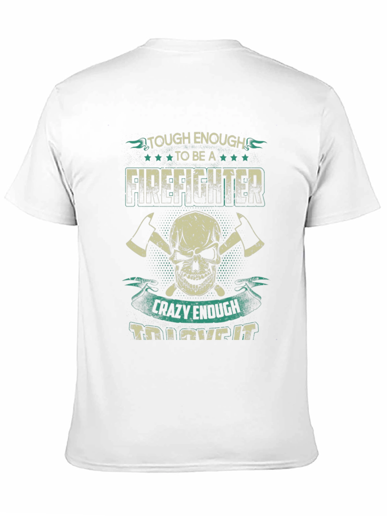 Firefighter Skull Graphic T-Shirt