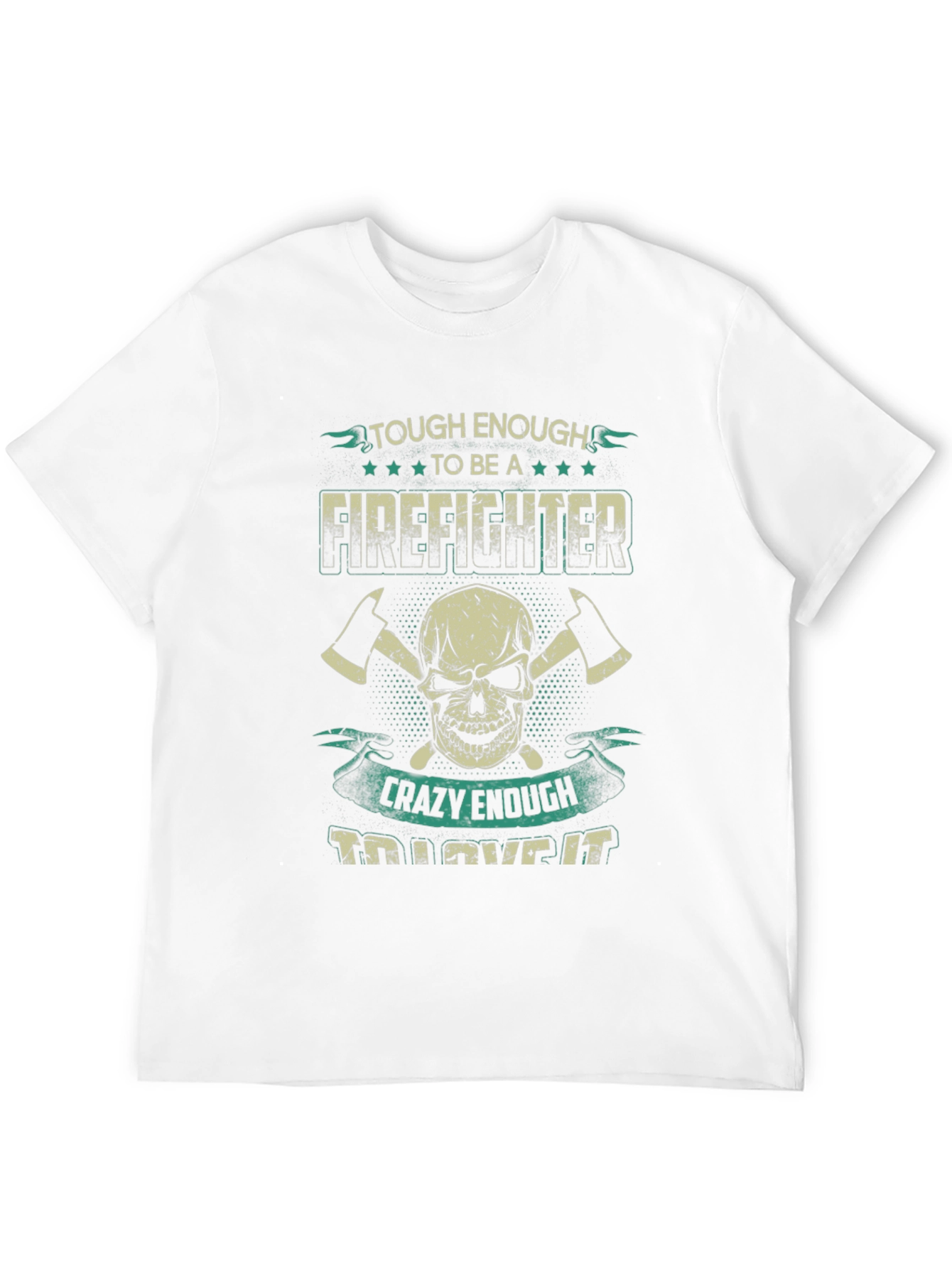 Firefighter Skull Graphic T-Shirt