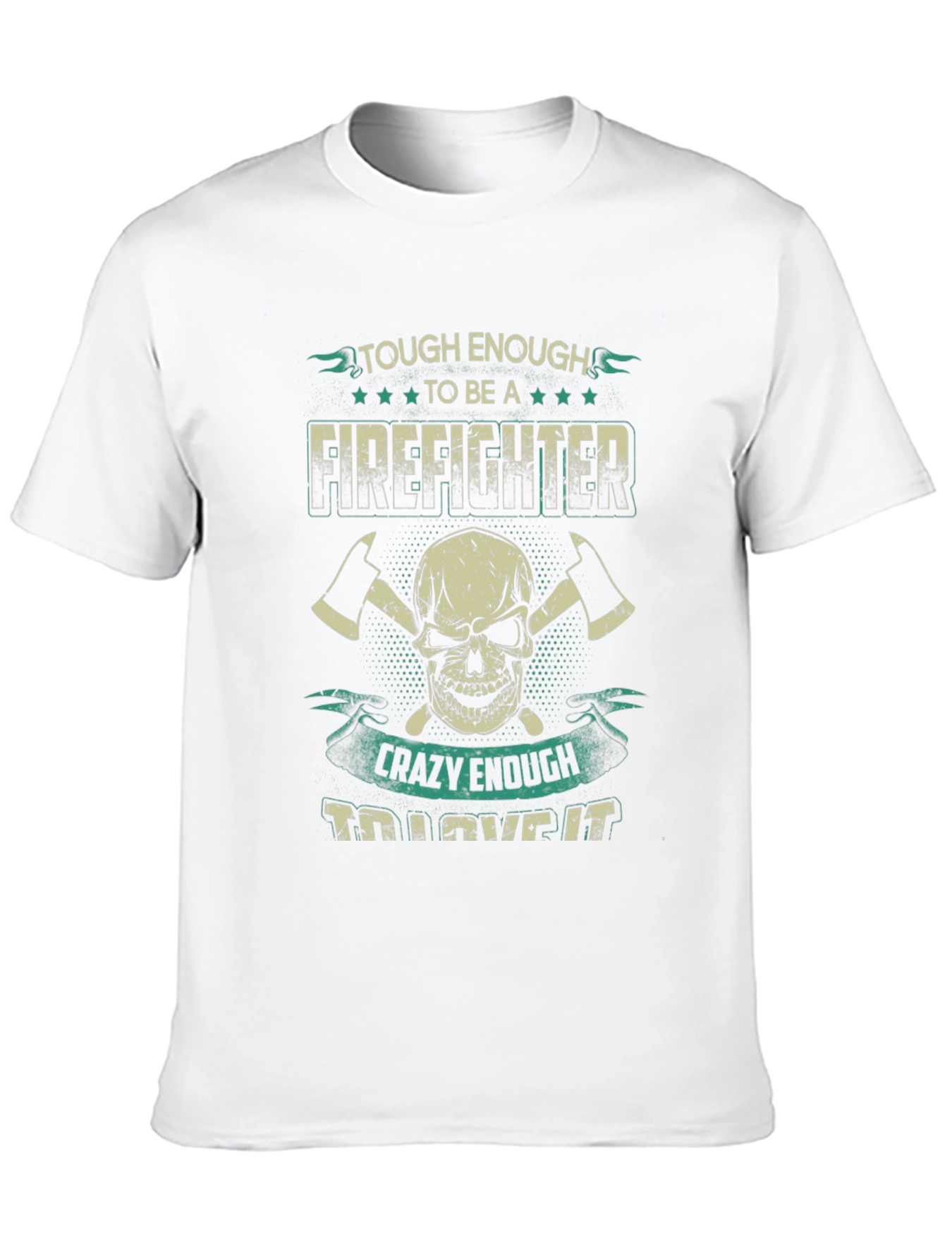 Firefighter Skull Graphic T-Shirt