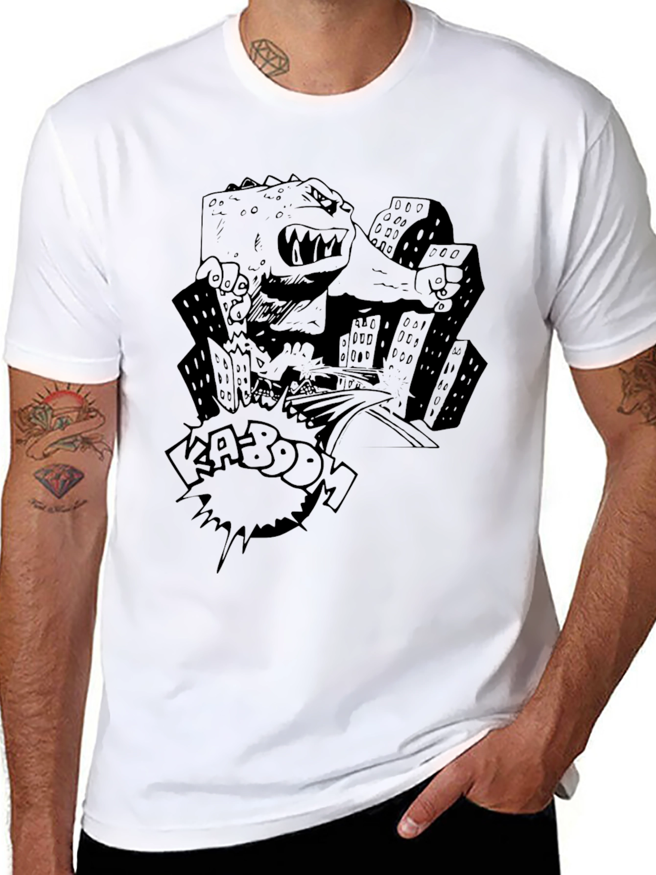 Kaiju Kaboom T-Shirt - Black Graphic Tee