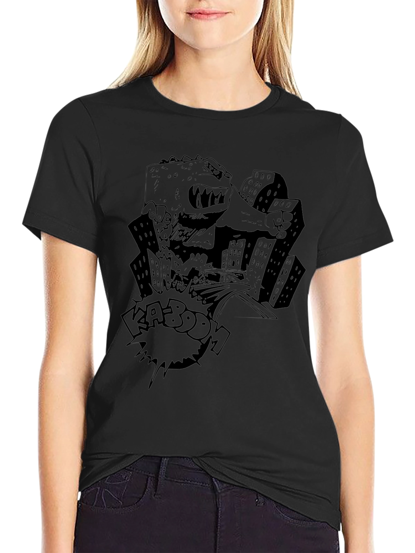 Kaiju Kaboom T-Shirt - Black Graphic Tee