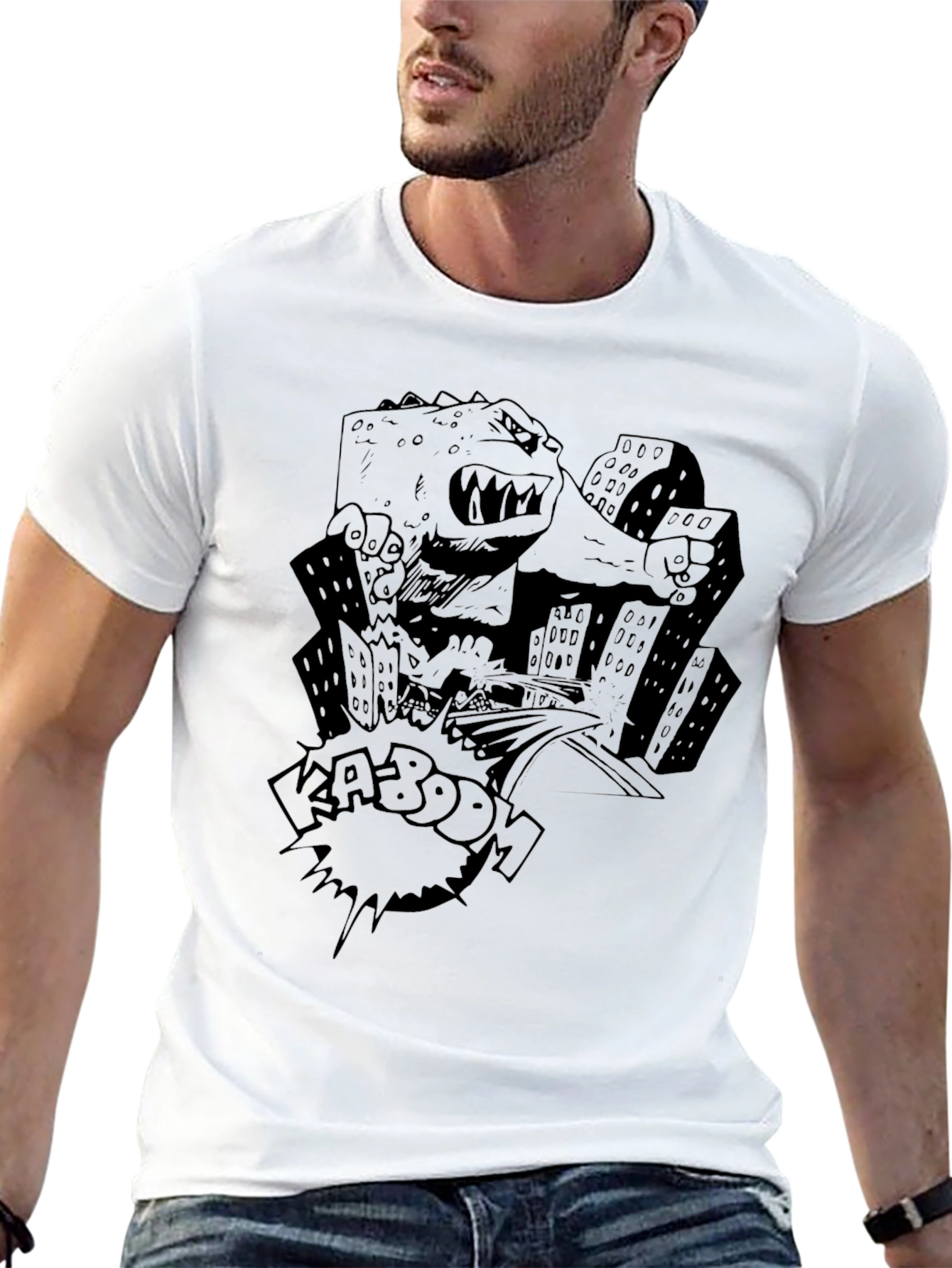 Kaiju Kaboom T-Shirt - Black Graphic Tee