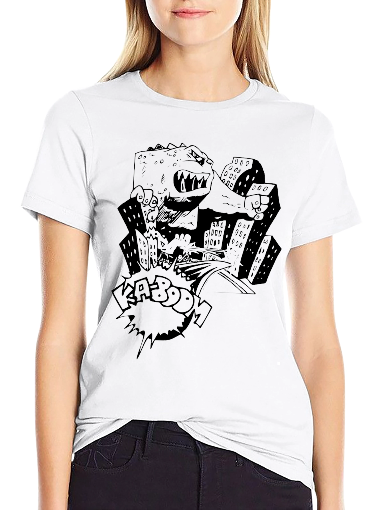 Kaiju Kaboom T-Shirt - Black Graphic Tee