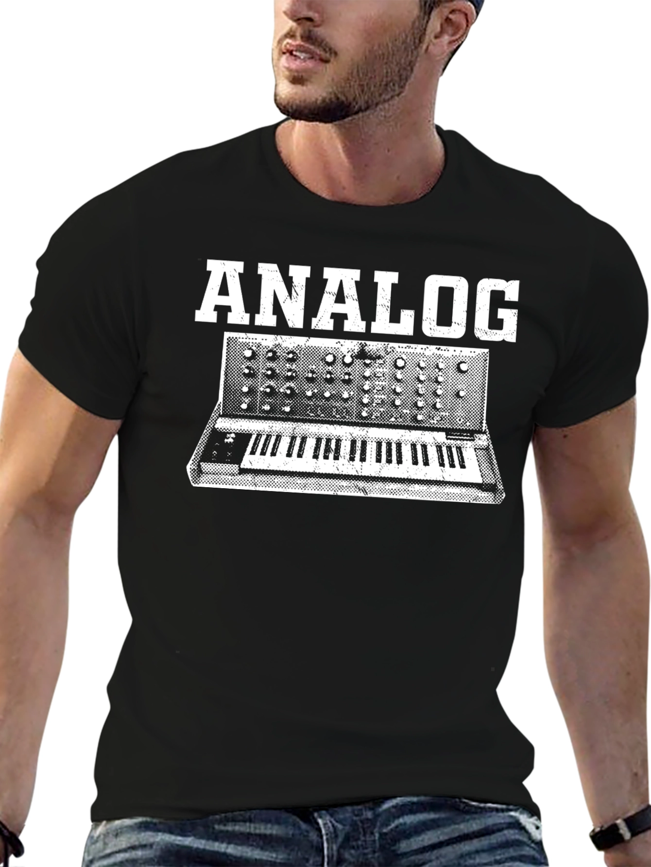 Analog Synth Graphic Tee - Musician T-Shirt